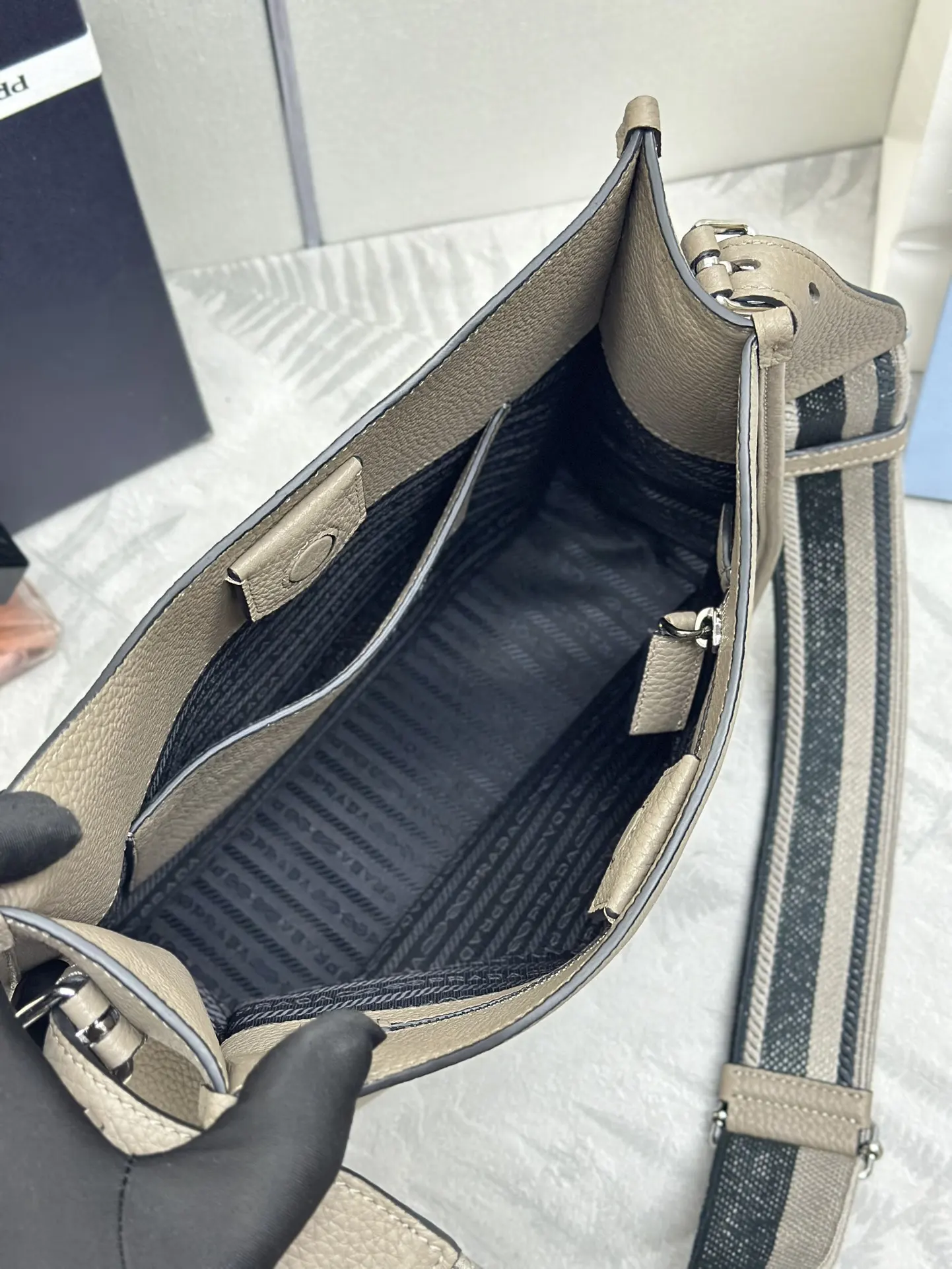 Prada Grained Leather Crossbody Bag D104016496 — view 8