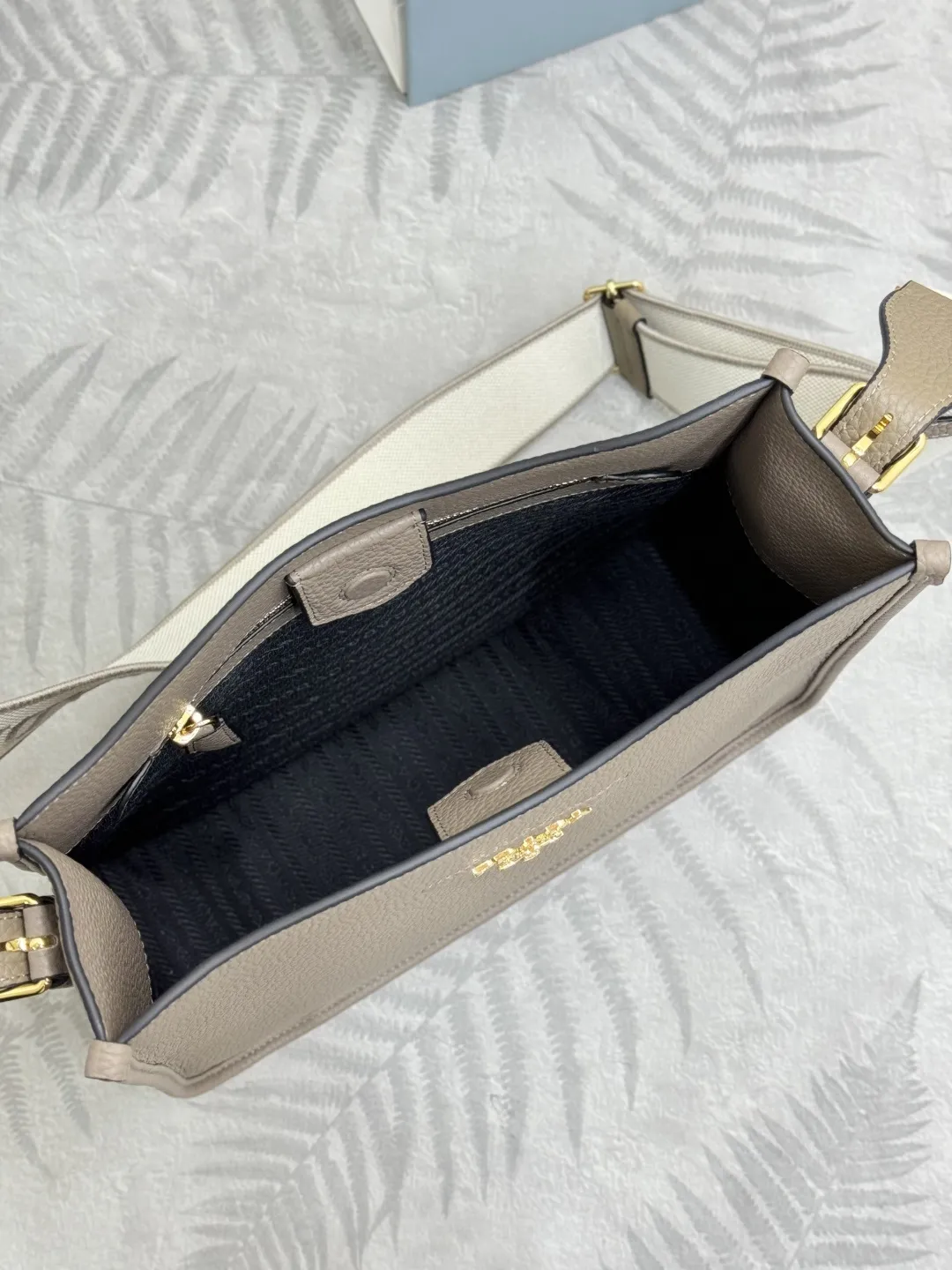Prada Grained Leather Crossbody Bag with Logo Strap D105016388 — view 8