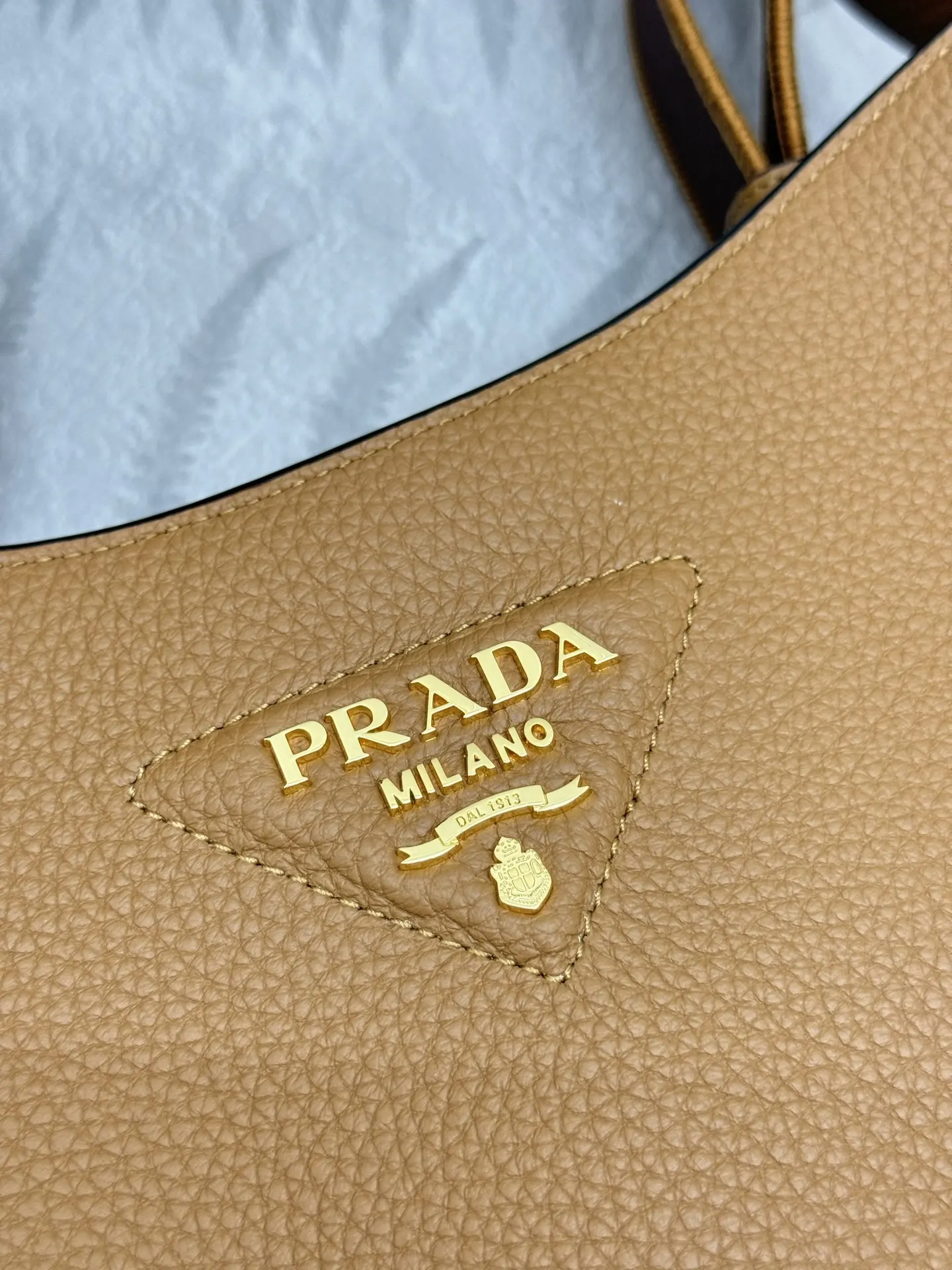 Prada Grained Leather Crossbody Bag with Logo Strap D105016389 — view 7