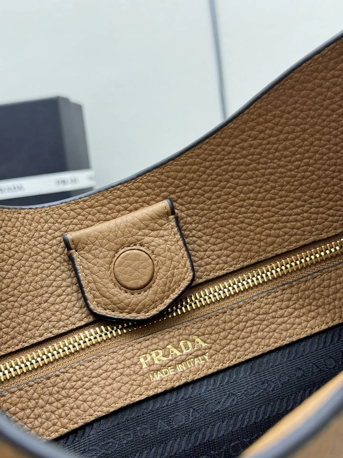 Prada Grained Leather Crossbody Bag with Logo Strap D105016389 — view 9