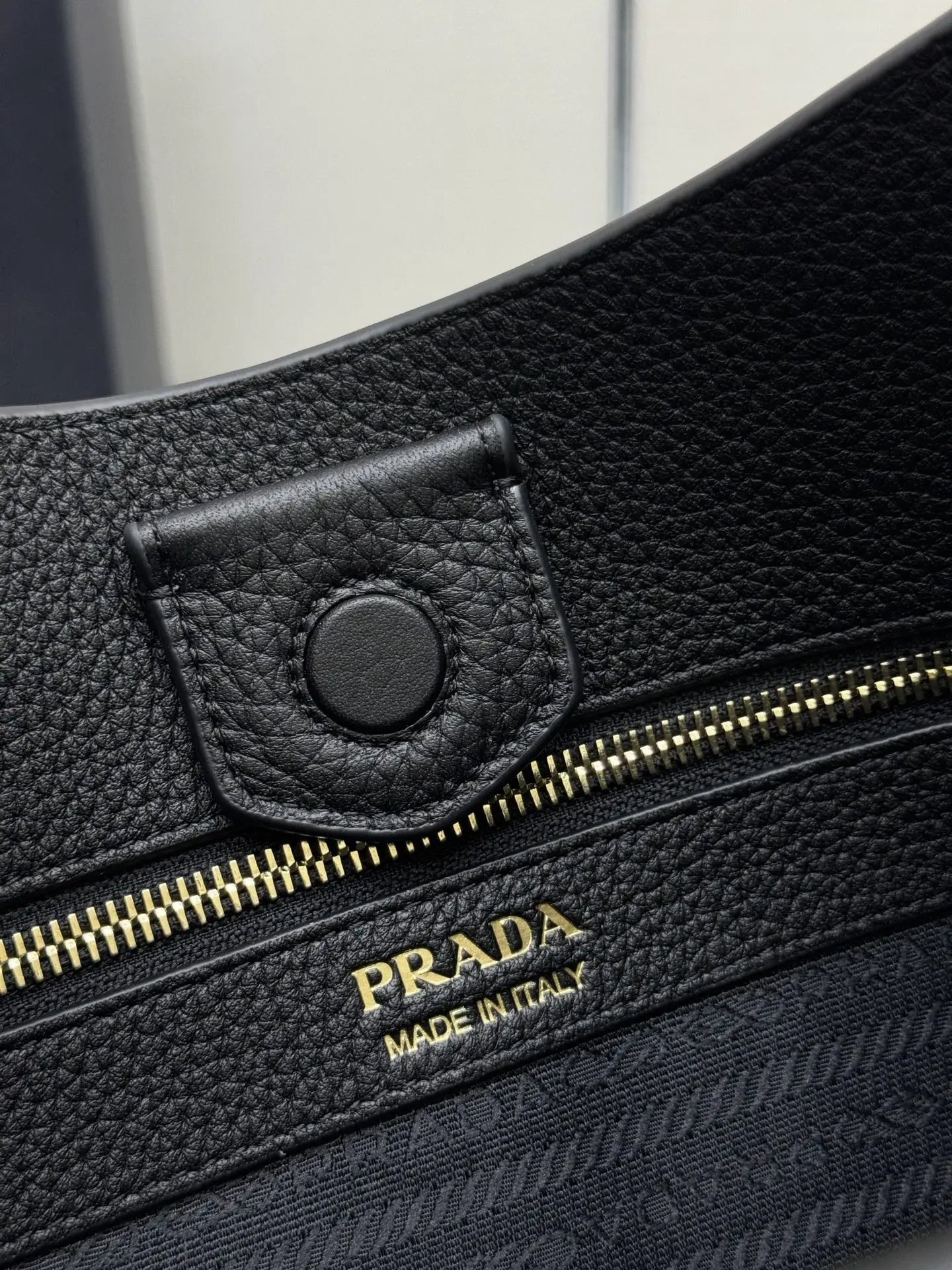 Prada Grained Leather Crossbody Bag with Logo Strap D105016390 — view 9