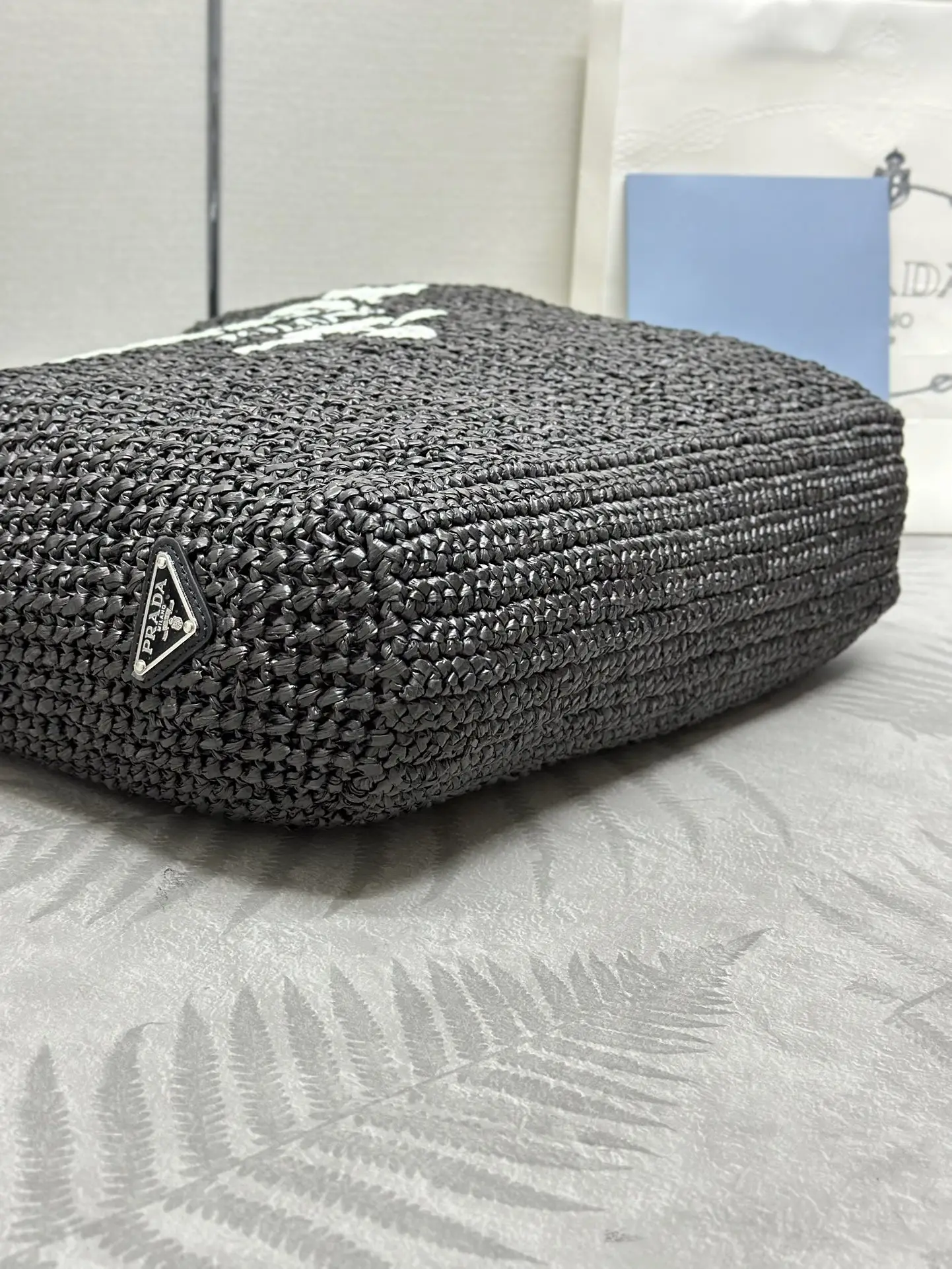 Prada Raffia Large Tote Bag D105016391 — view 3