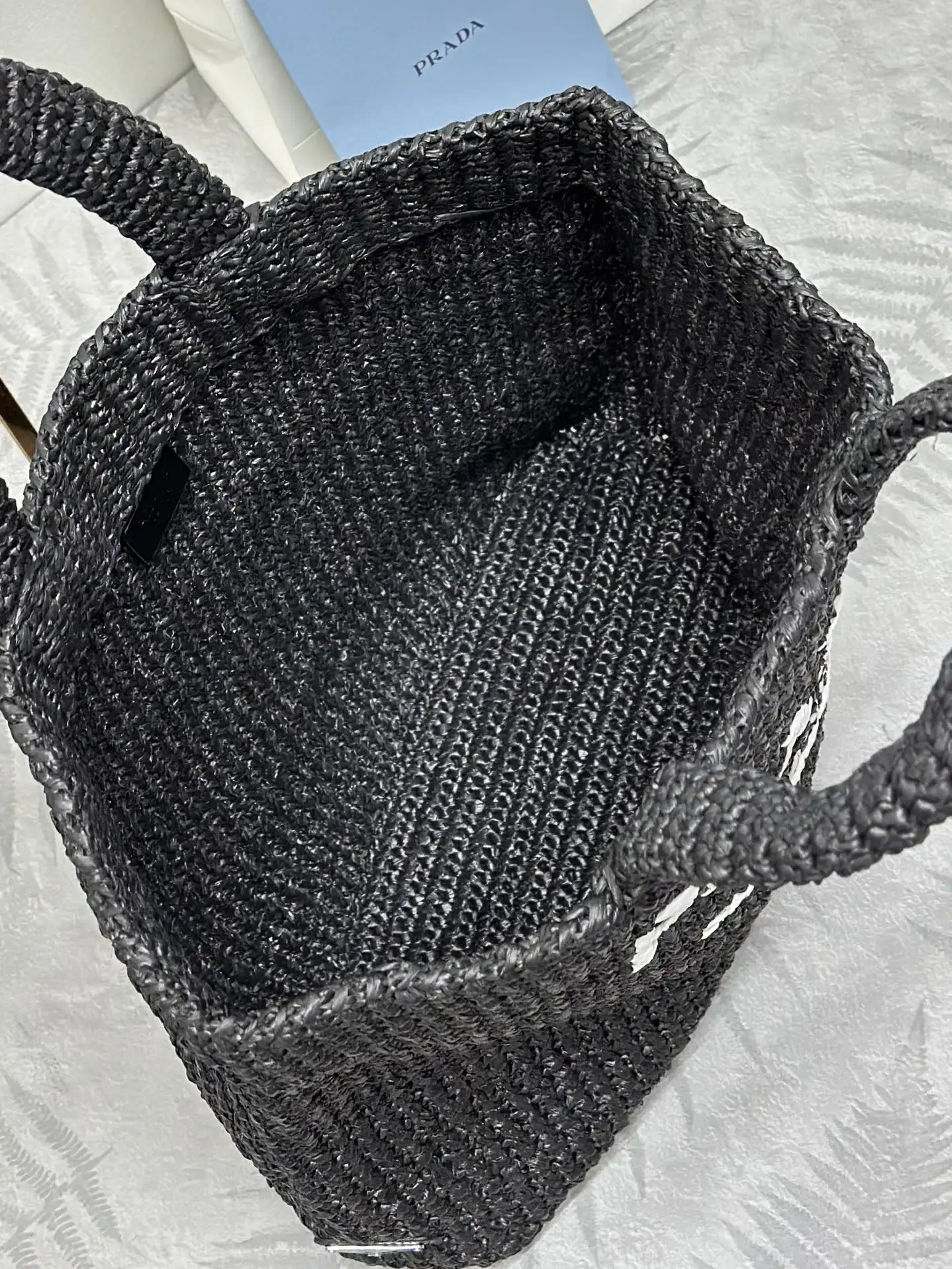 Prada Raffia Large Tote Bag D105016391 — view 7