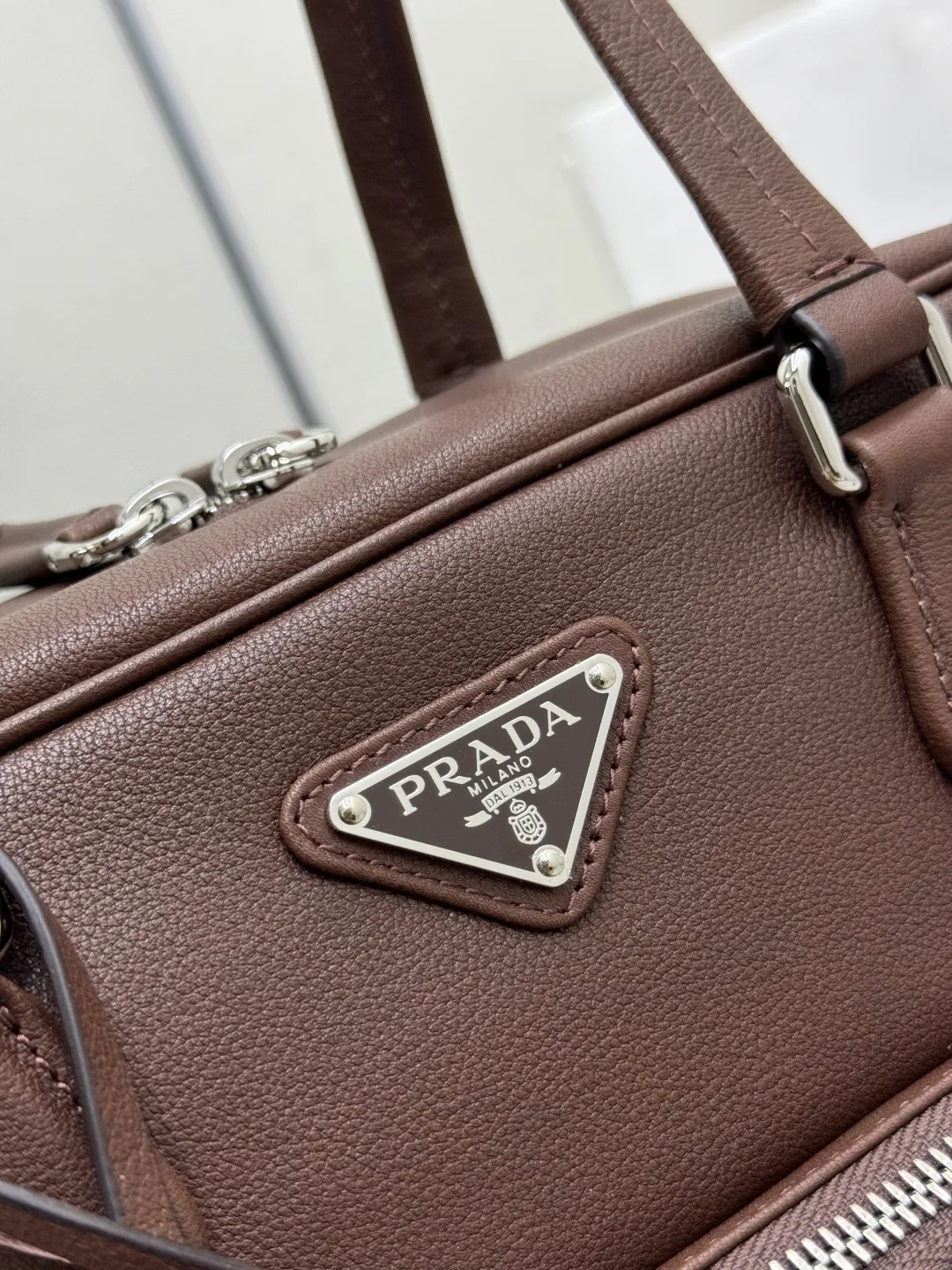 Prada Buffalo Leather Top-Handle Bag D128016504 — view 7