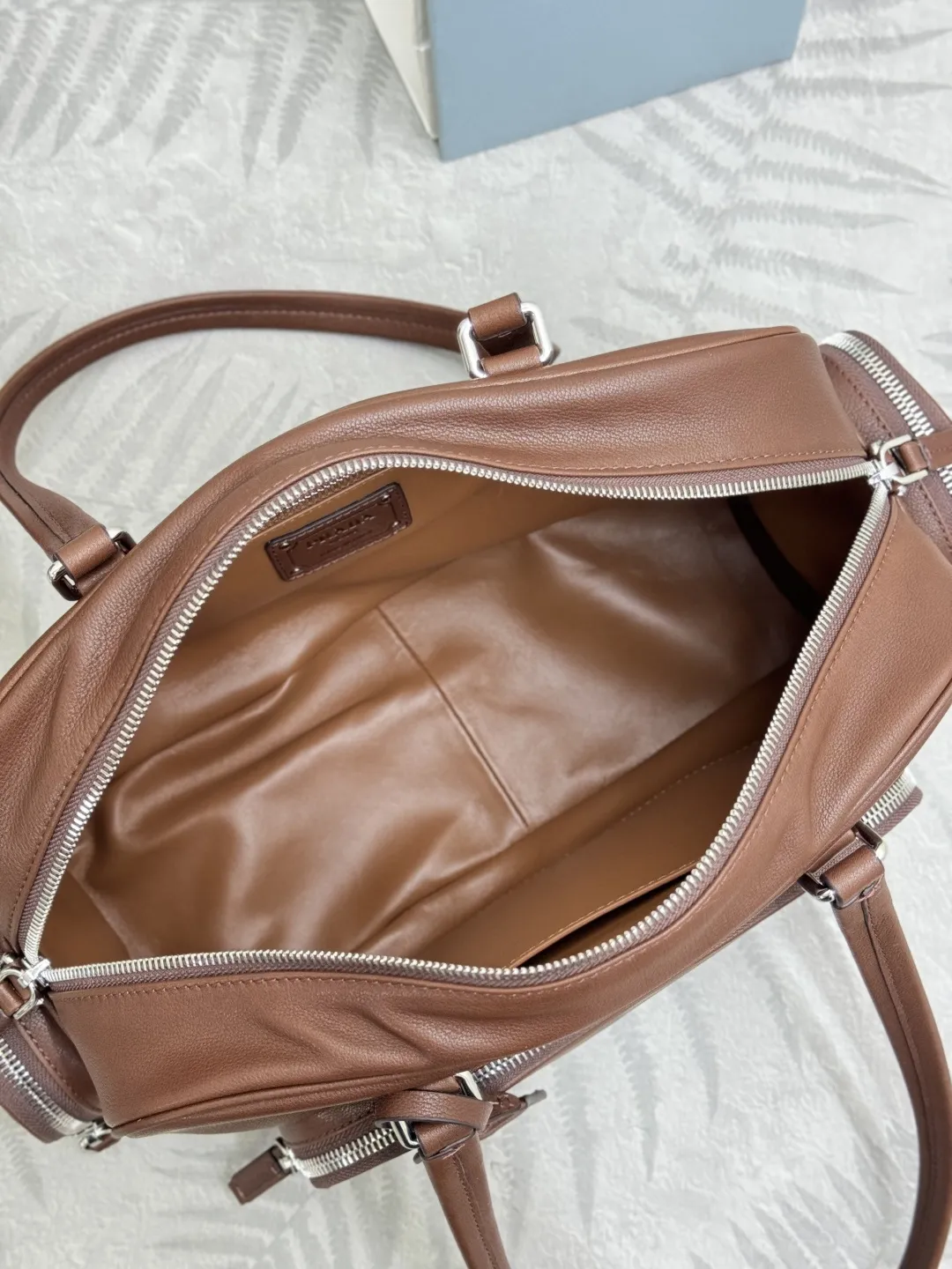 Prada Buffalo Leather Top-Handle Bag D128016504 — view 8