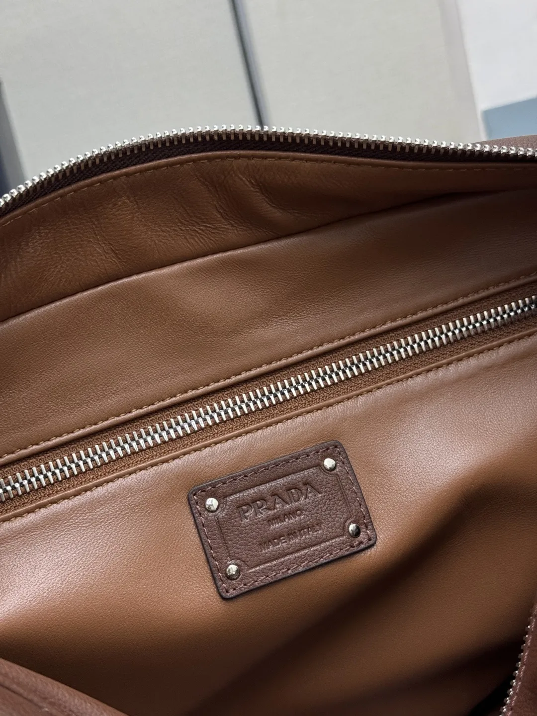 Prada Buffalo Leather Top-Handle Bag D128016504 — view 9