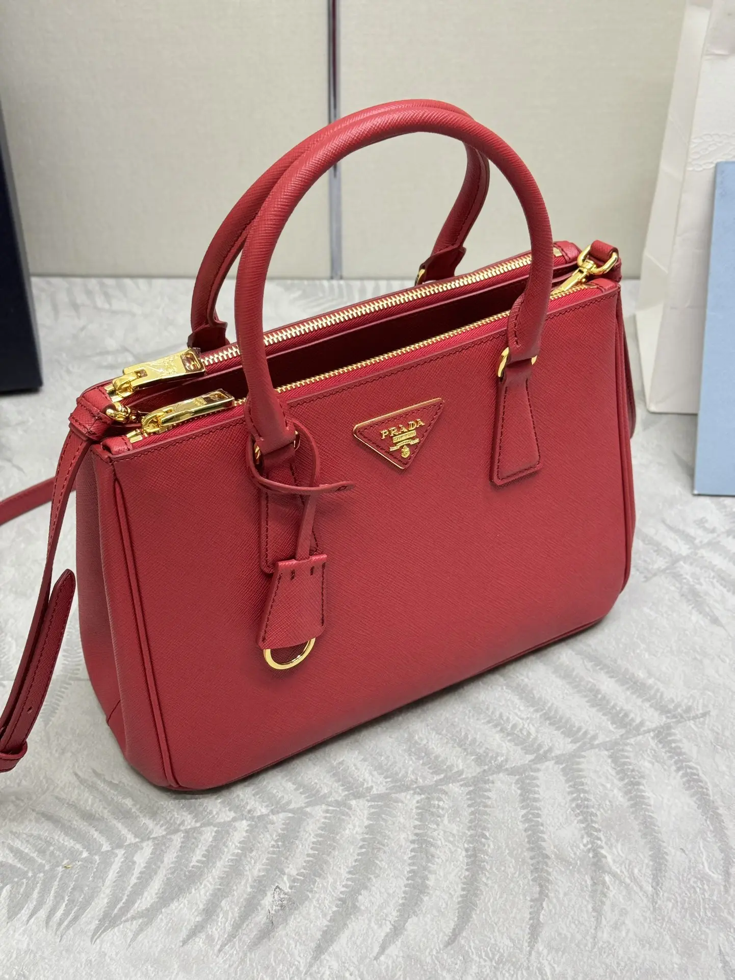 Prada Saffiano Leather Double Handle Tote Bag D98016394 — view 3
