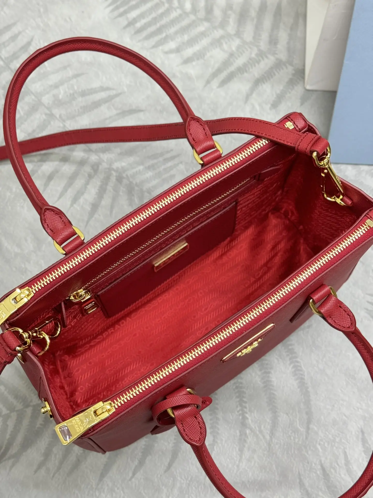 Prada Saffiano Leather Double Handle Tote Bag D98016394 — view 8