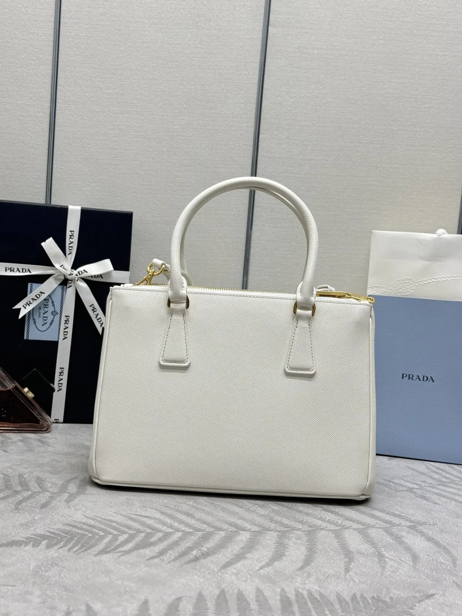 Saffiano Leather Double Handle Shoulder Bag D98016395 — view 2