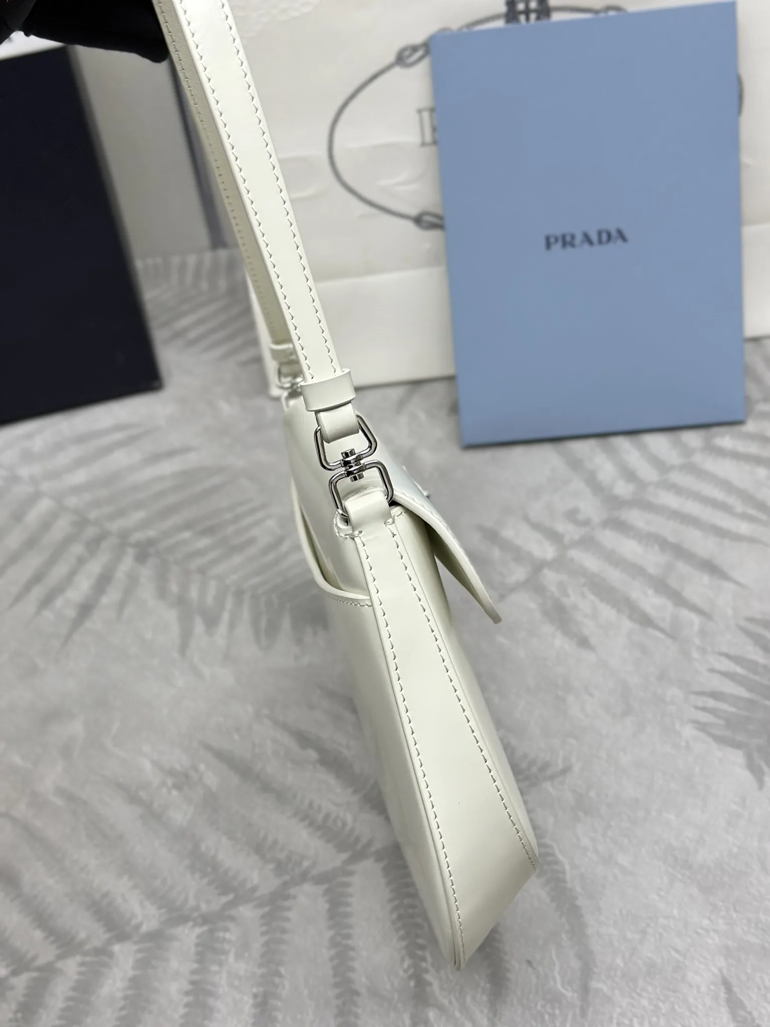 Prada Cleo Brushed Leather Shoulder Bag D81016397 — view 6