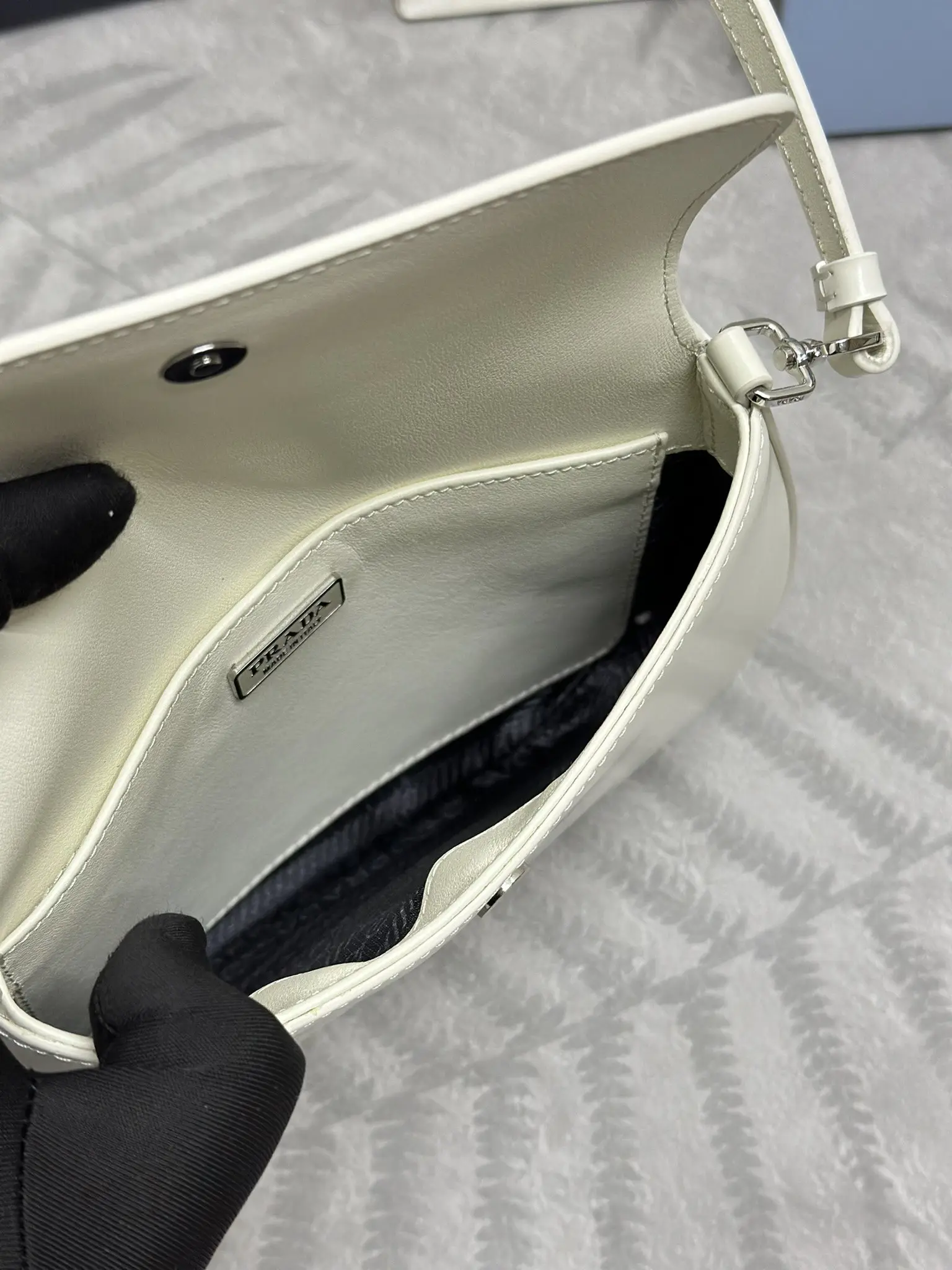 Prada Cleo Brushed Leather Shoulder Bag D81016397 — view 8