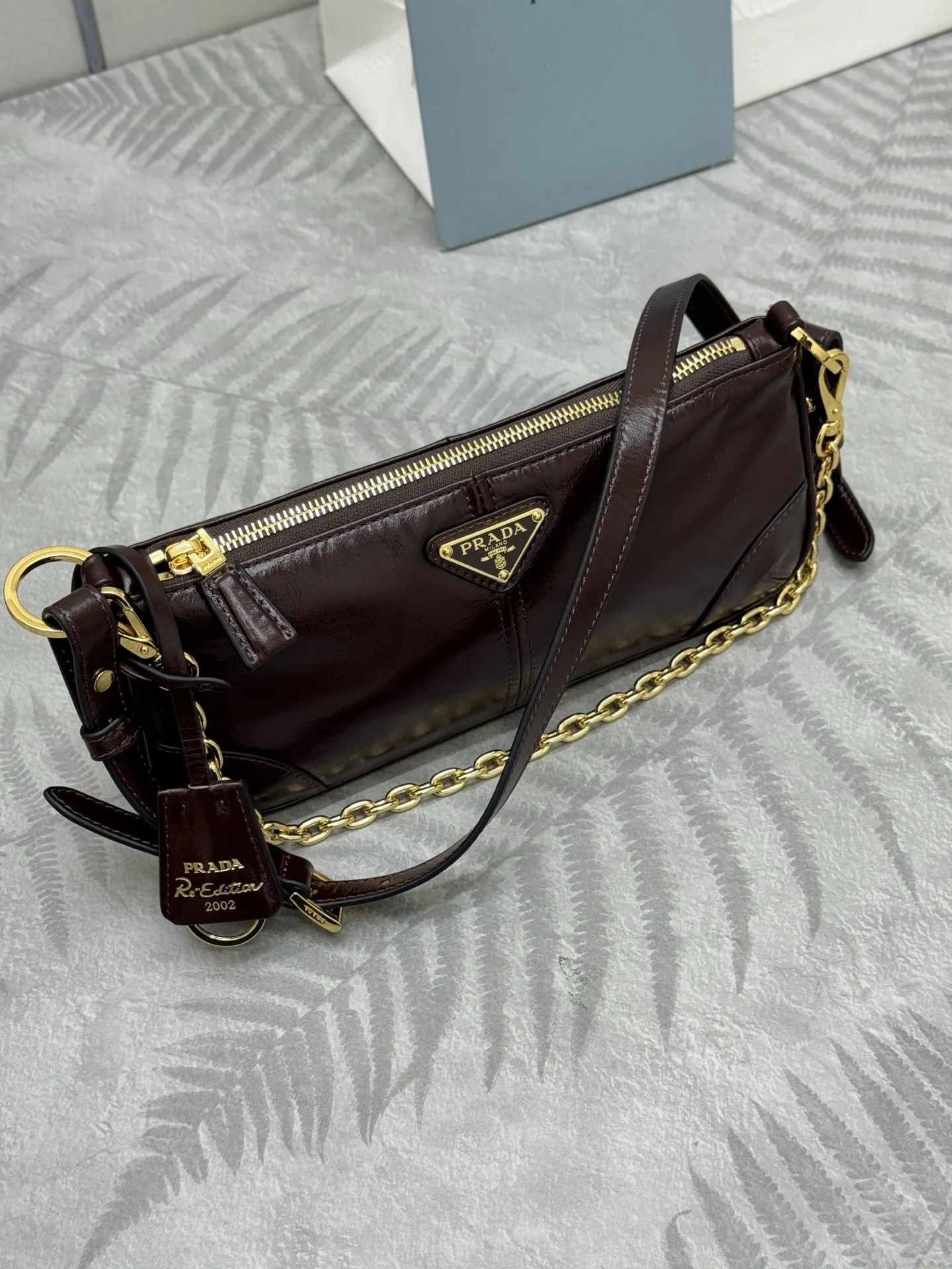 Prada 1BC221 Oiled Leather Shoulder Bag D88016399 — view 3