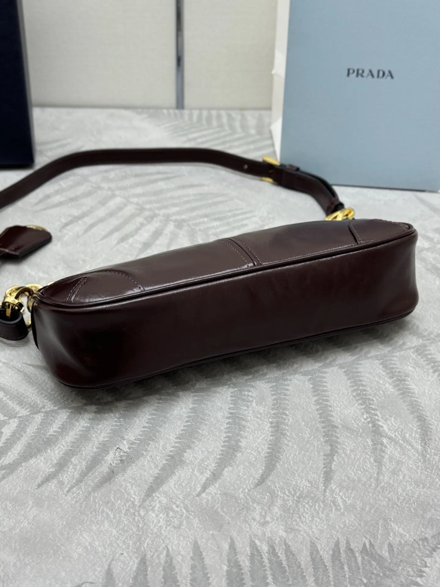 Prada 1BC221 Oiled Leather Shoulder Bag D88016399 — view 5