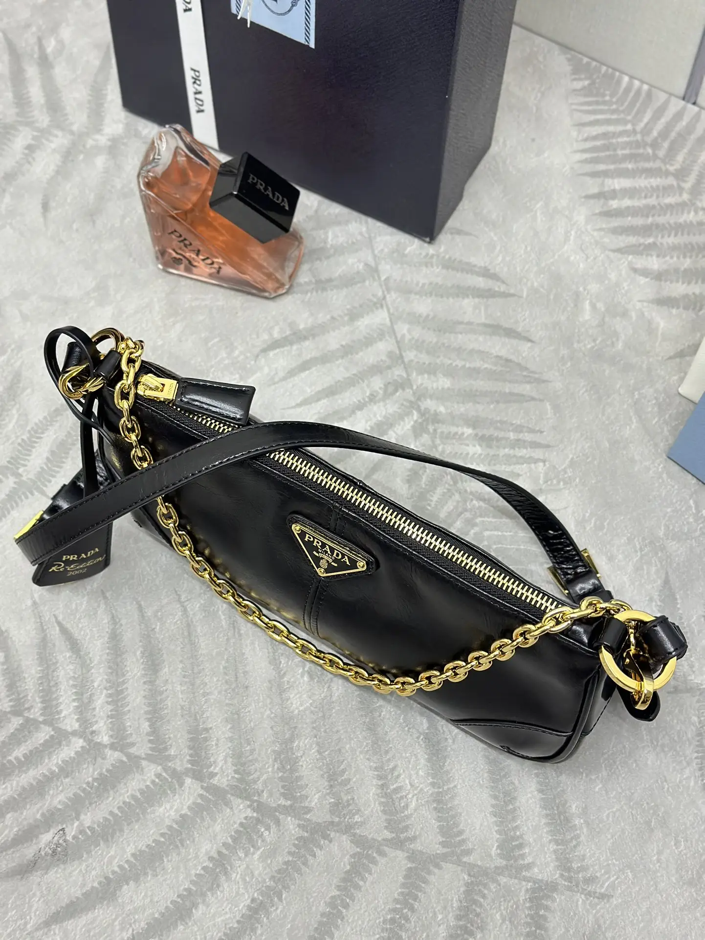 Prada 1BC221 Oiled Leather Shoulder Bag D88016400 — view 3