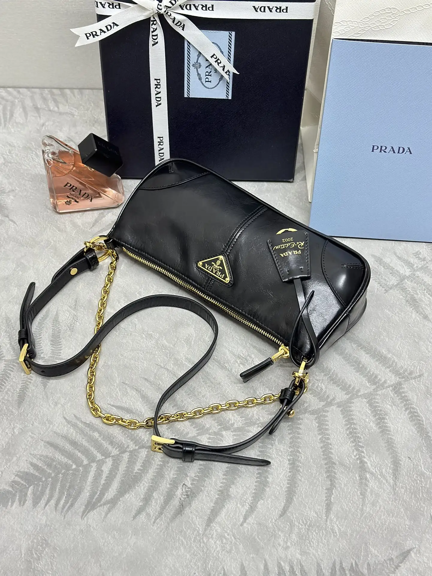 Prada 1BC221 Oiled Leather Shoulder Bag D88016400 — view 4