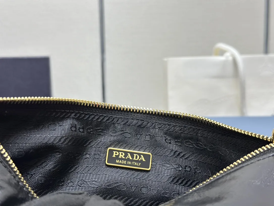 Prada 1BC221 Oiled Leather Shoulder Bag D88016400 — view 9