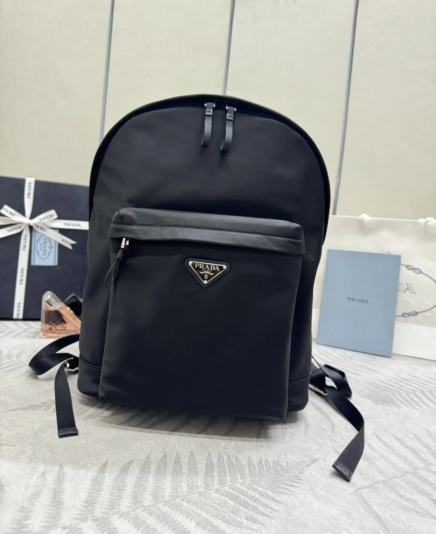 Saffiano Leather and Nylon Backpack D75016401