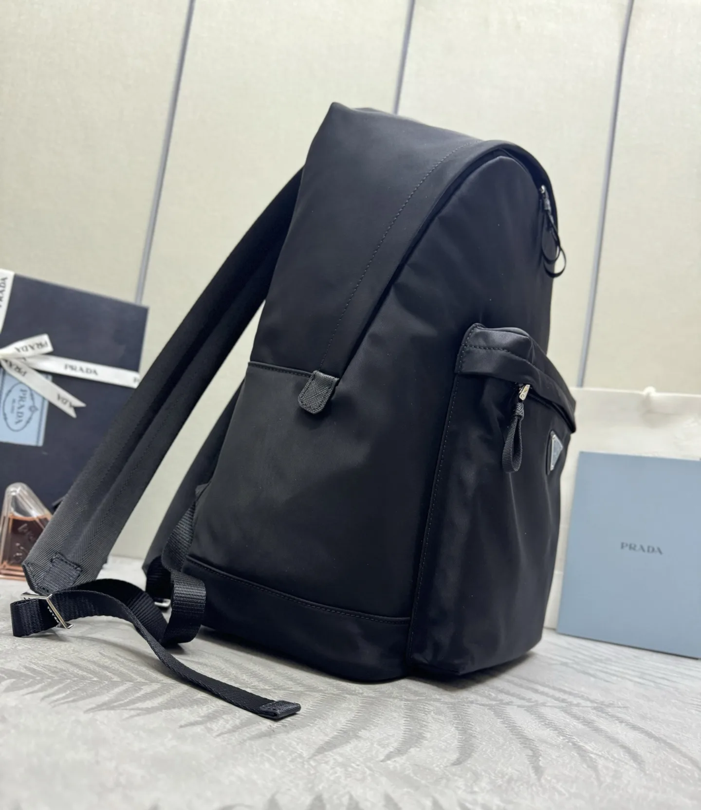 Saffiano Leather and Nylon Backpack D75016401 — view 4