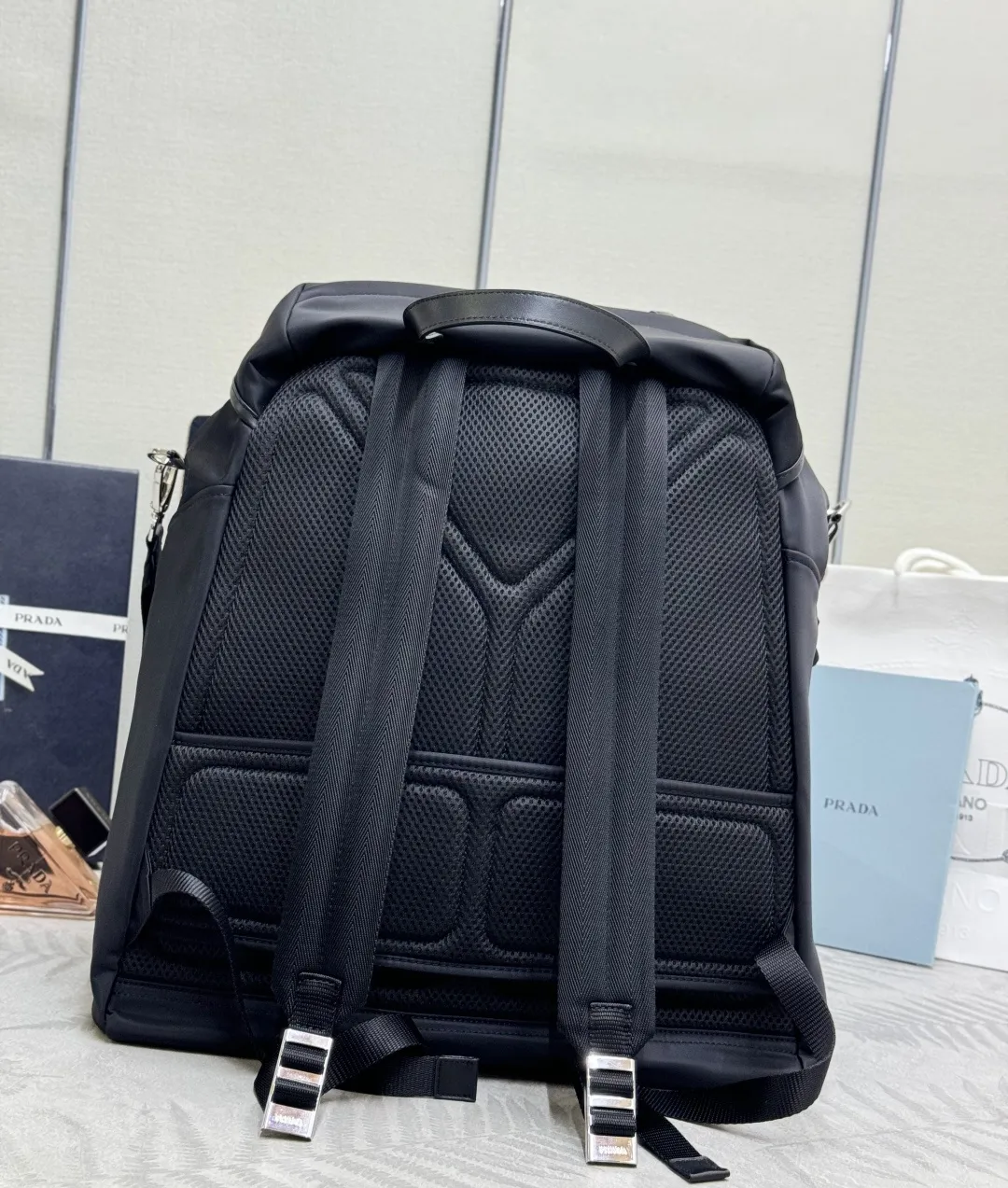 Nylon Backpack with Adjustable Shoulder Strap D98016403 — view 2