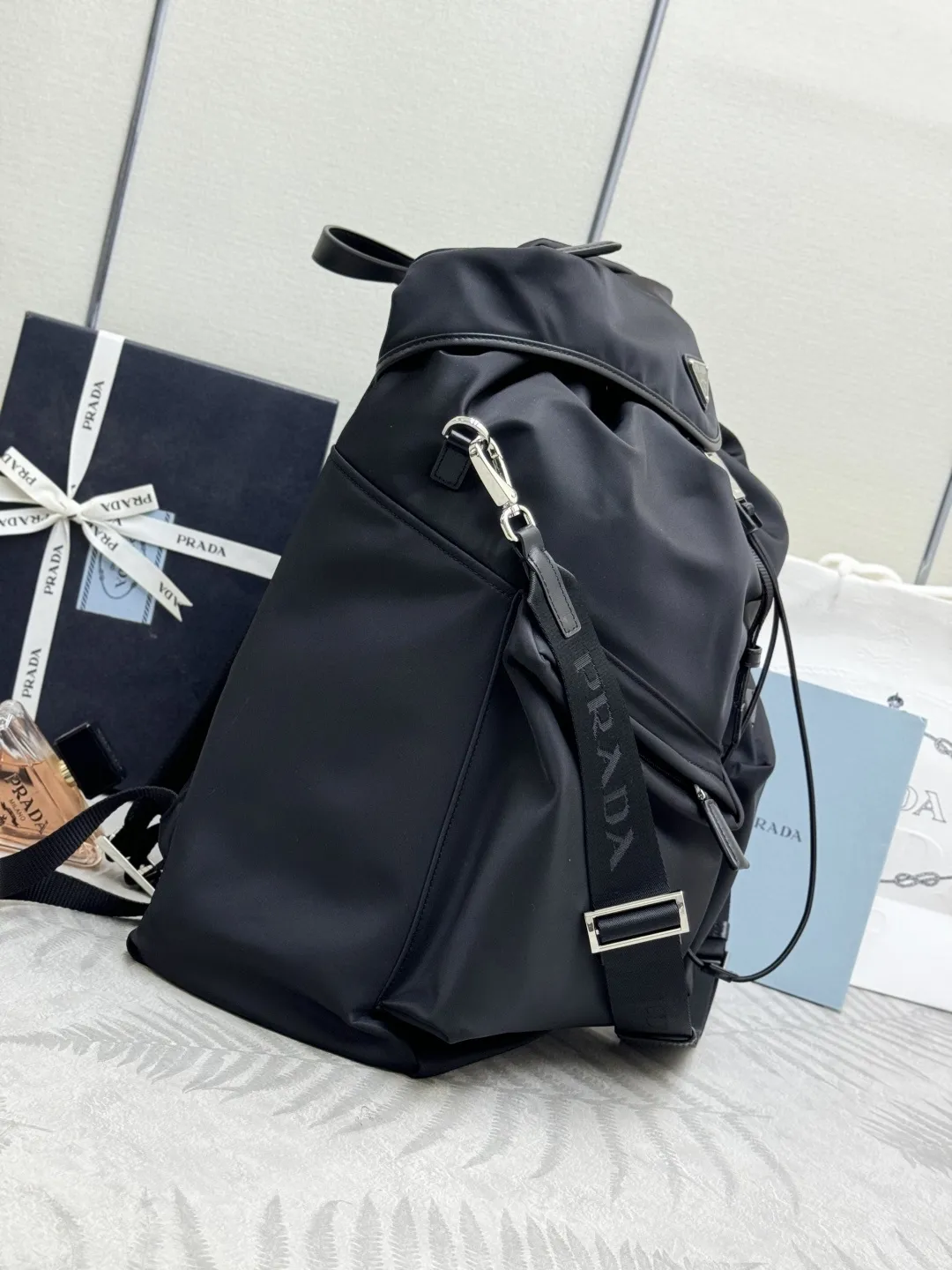 Nylon Backpack with Adjustable Shoulder Strap D98016403 — view 4