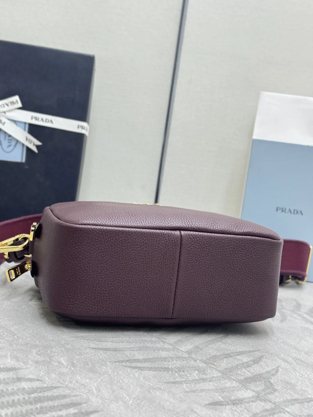 Prada 1BH082 Grained Leather Crossbody Bag D100016407 — view 5