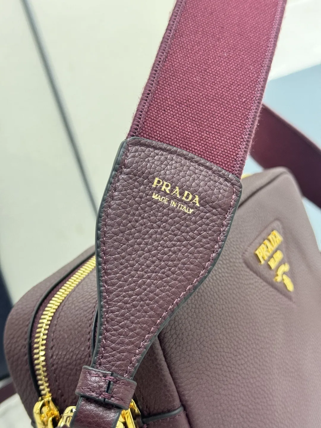 Prada 1BH082 Grained Leather Crossbody Bag D100016407 — view 7