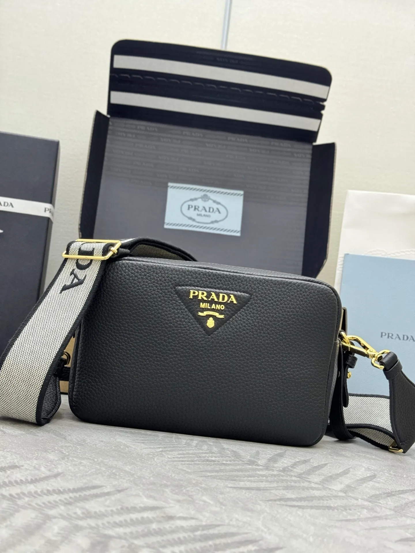 Prada 1BH082 Double-Layer Crossbody Bag D100016408