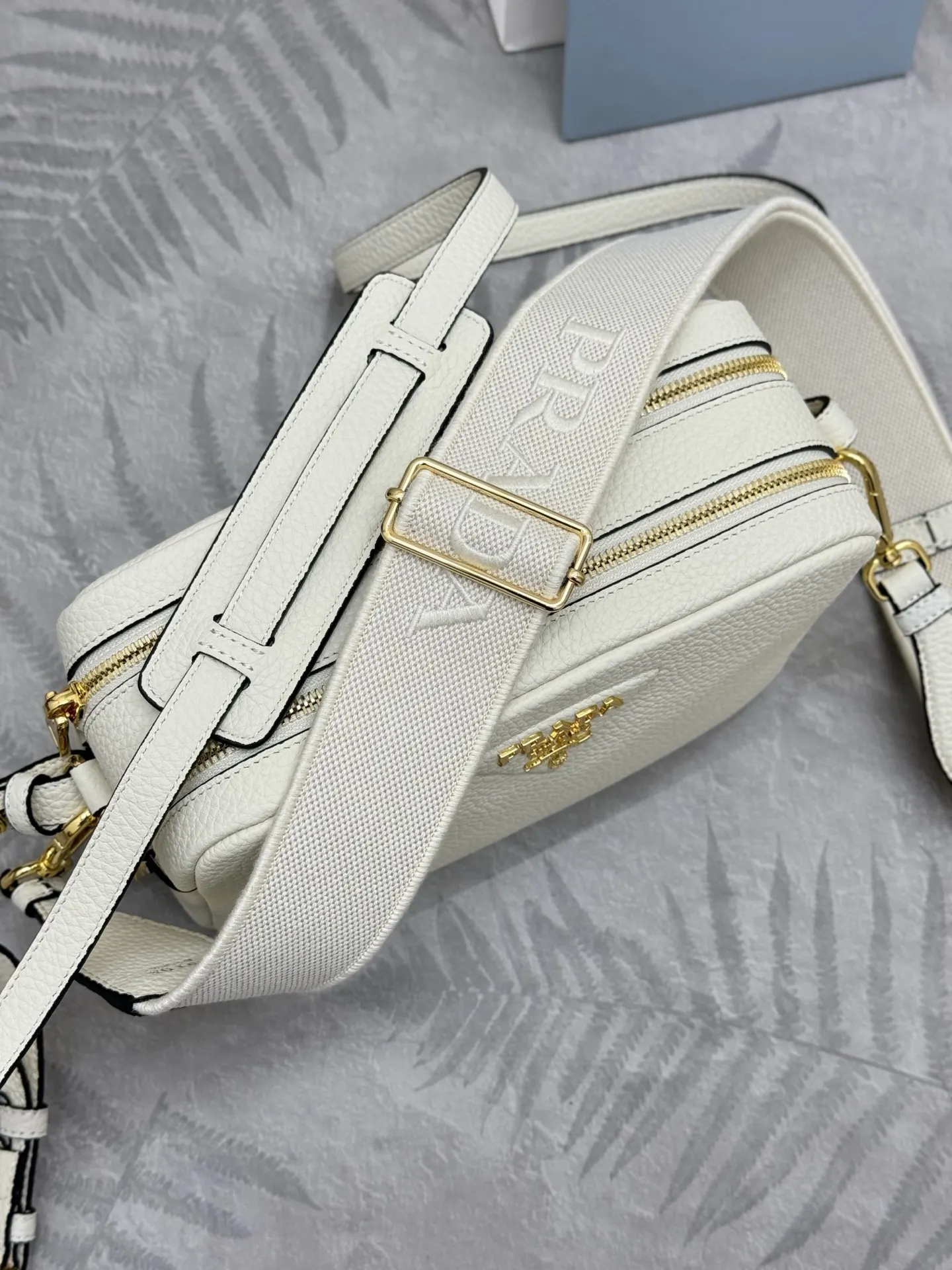 Prada 1BH082 Double-Layer Deer-Grain Leather Bag D100016409 — view 2