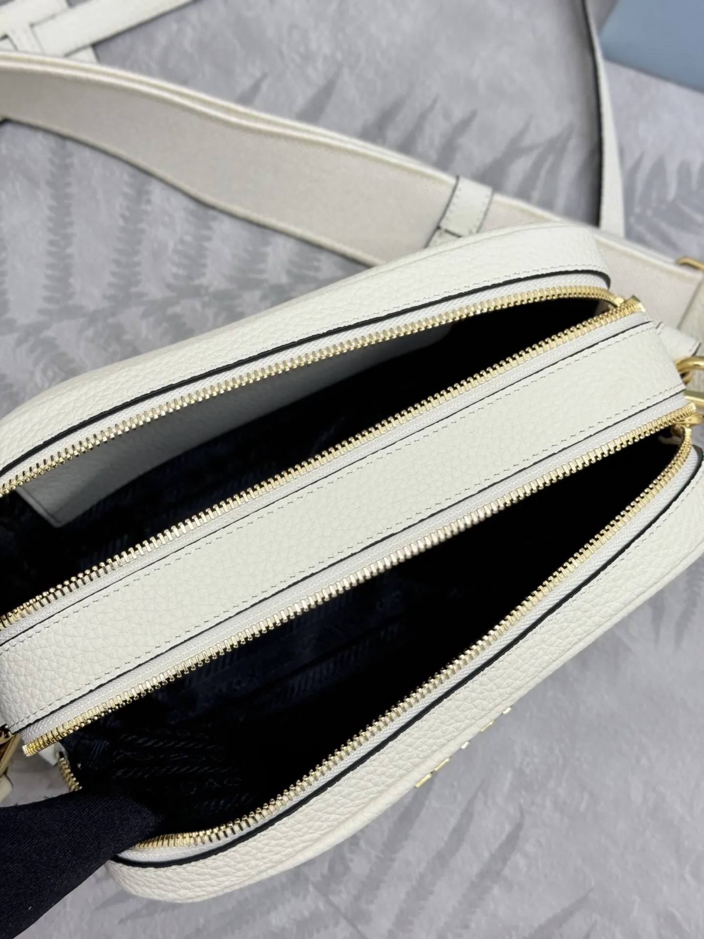 Prada 1BH082 Double-Layer Deer-Grain Leather Bag D100016409 — view 8