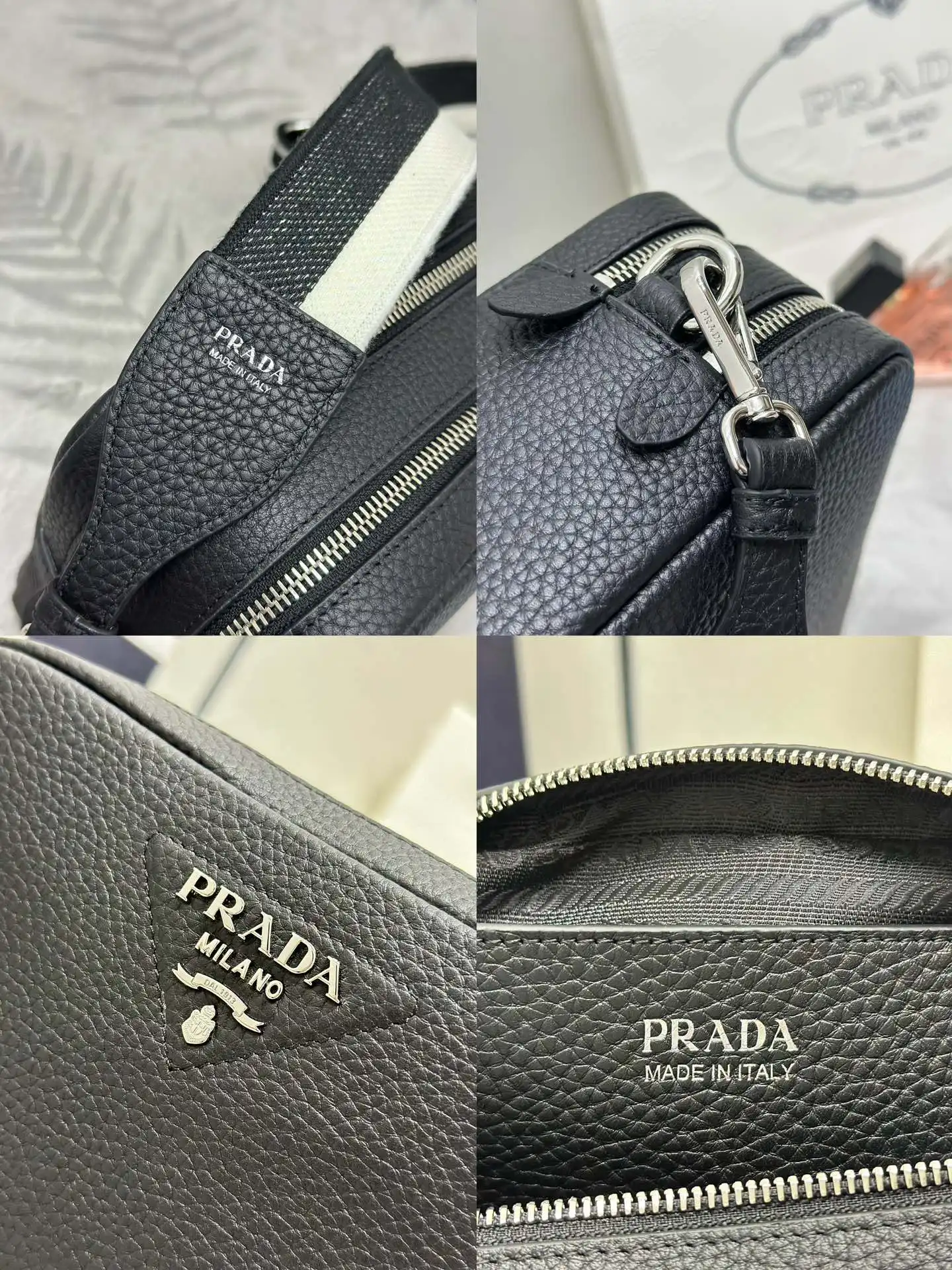 Prada Grained Leather Crossbody Bag D98016483 — view 9