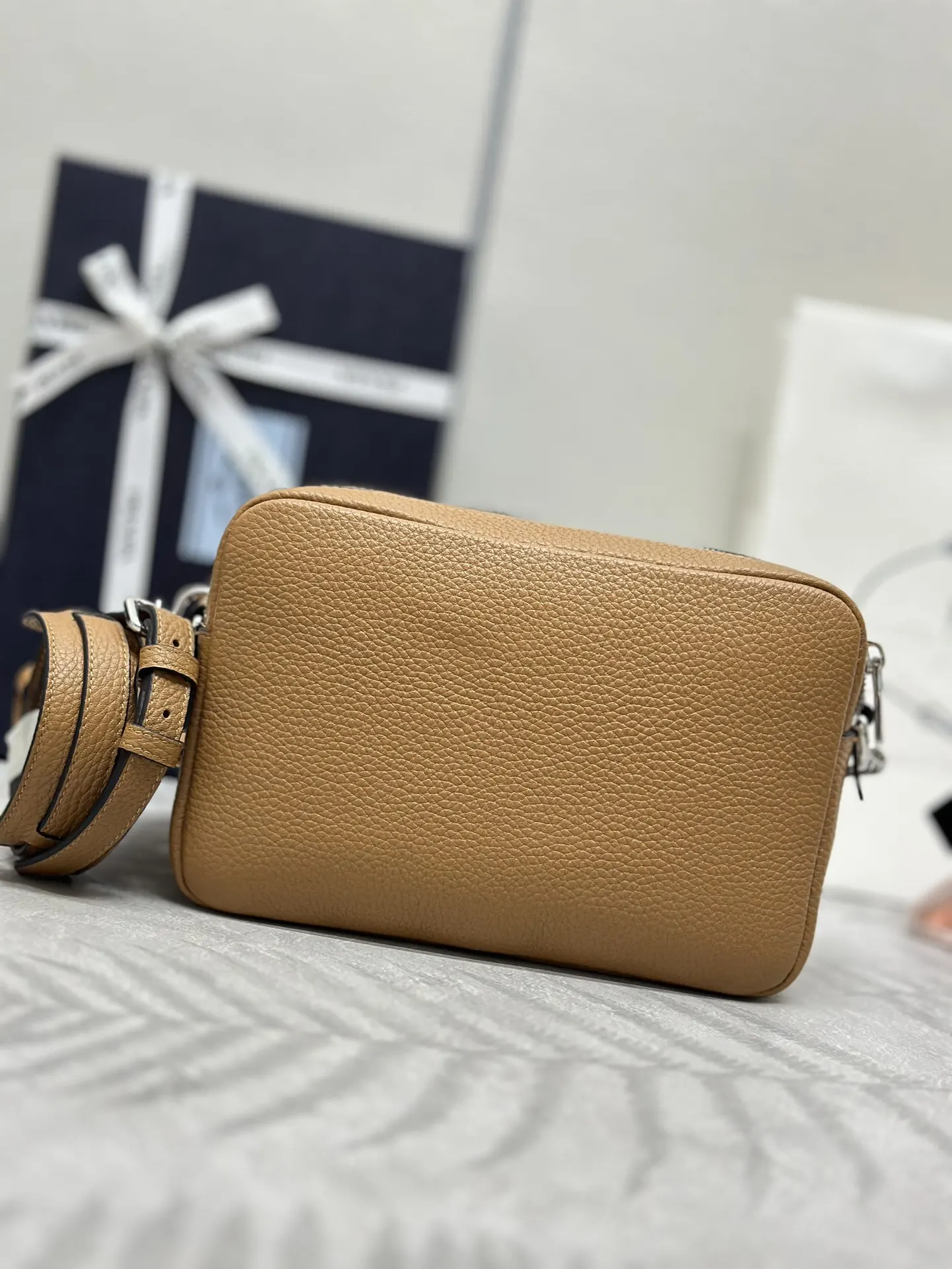 Prada Deerskin-Effect Leather Crossbody Bag D98016410 — view 2