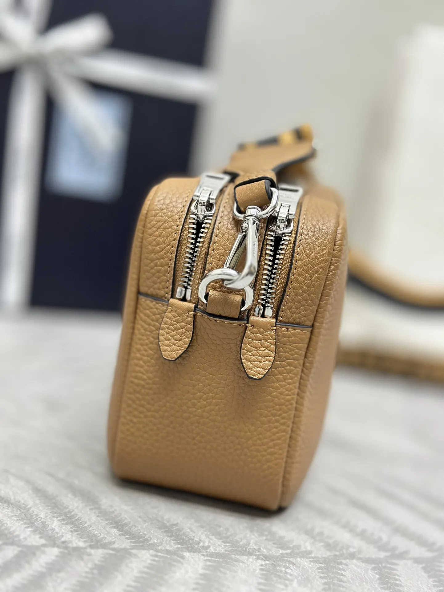 Prada Deerskin-Effect Leather Crossbody Bag D98016410 — view 4