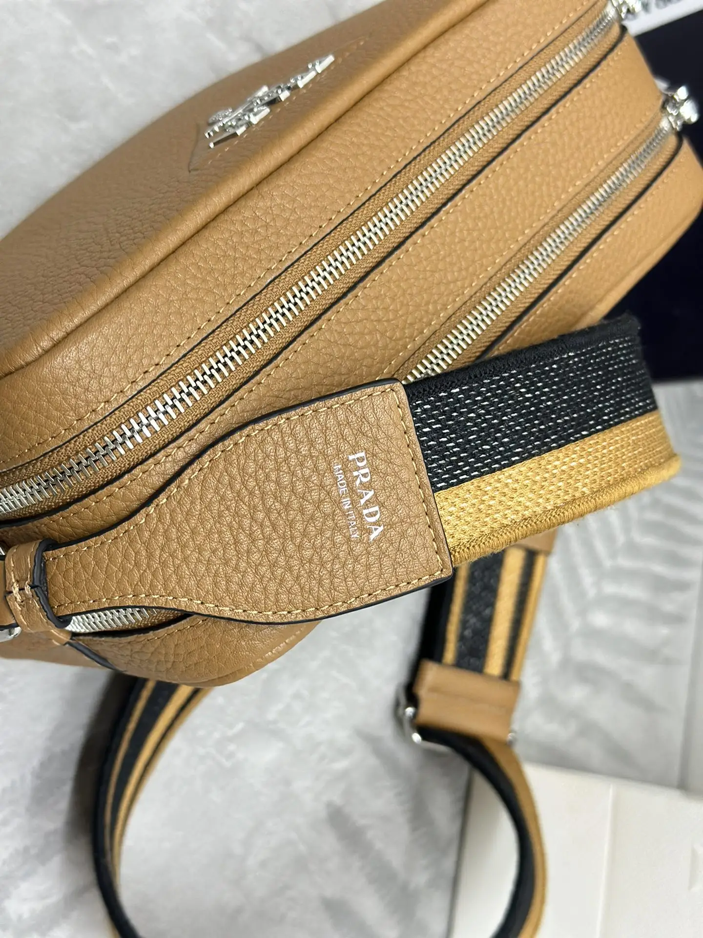 Prada Deerskin-Effect Leather Crossbody Bag D98016410 — view 7