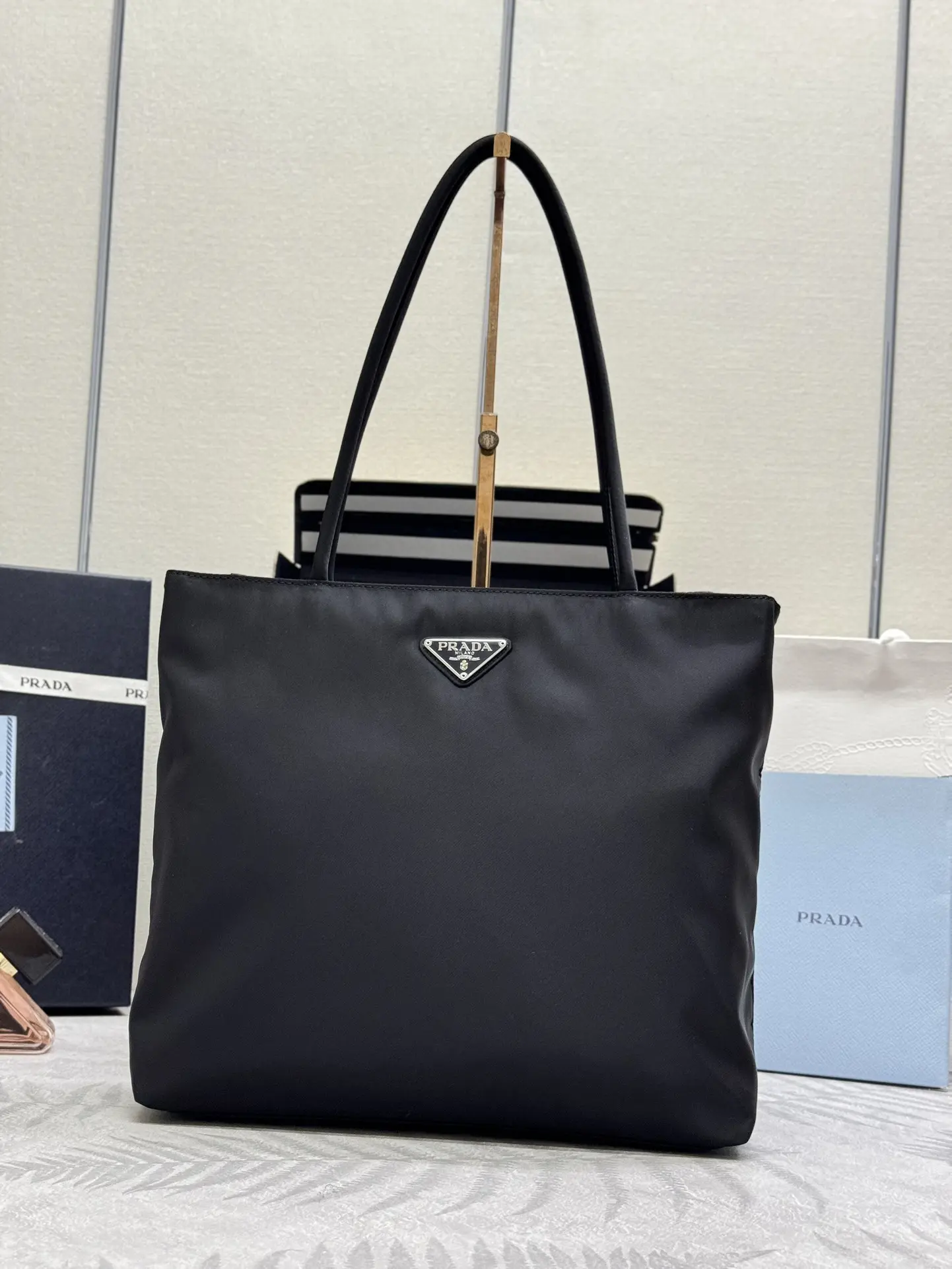 Nylon Triangle Logo Tote Bag D58016509