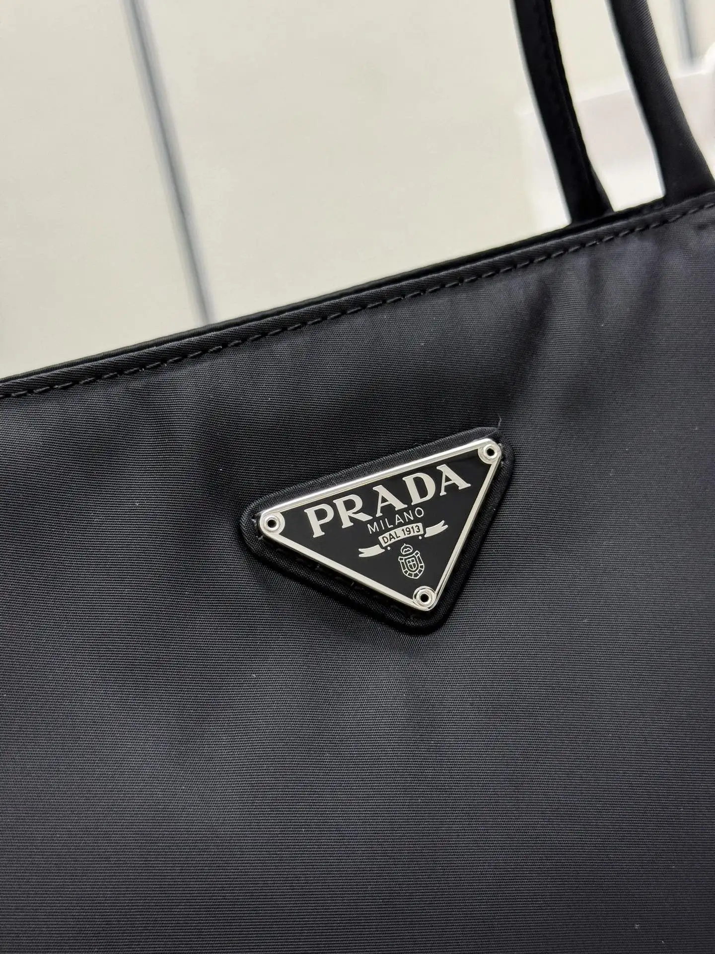 Small Nylon Triangle Logo Tote Bag D50016414 — view 8