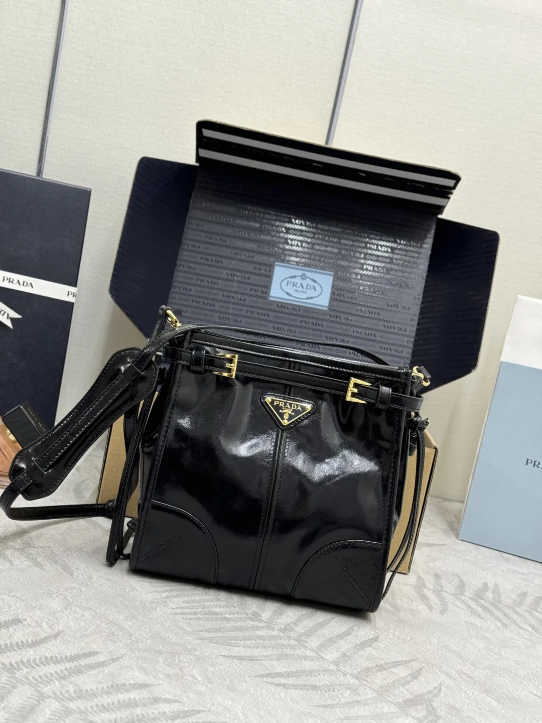 Soft Lux Oiled Leather Top-Handle Crossbody Bag D95016417 — view 2