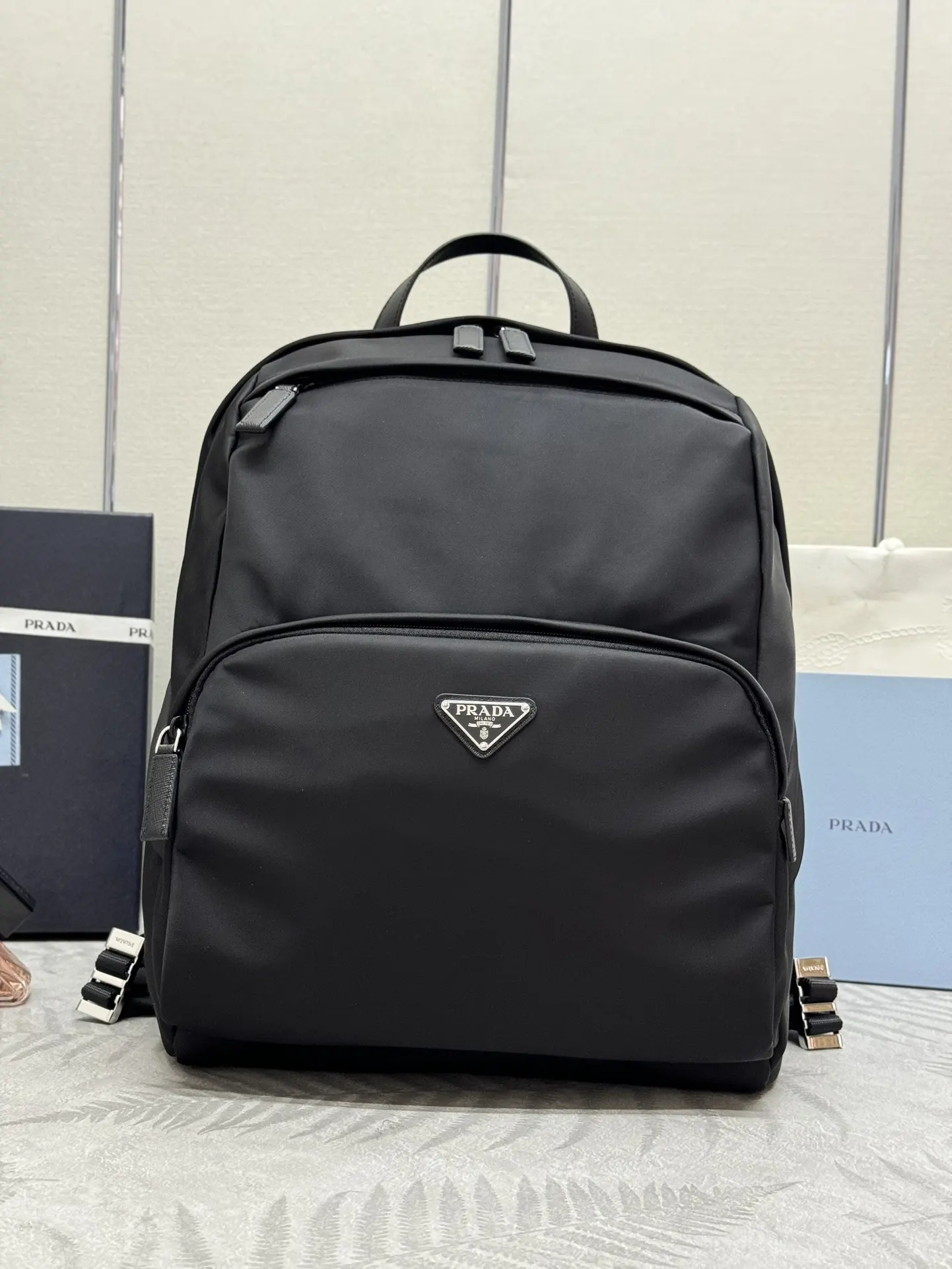 Prada Nylon Triangle Logo Backpack D70016418 — view 2