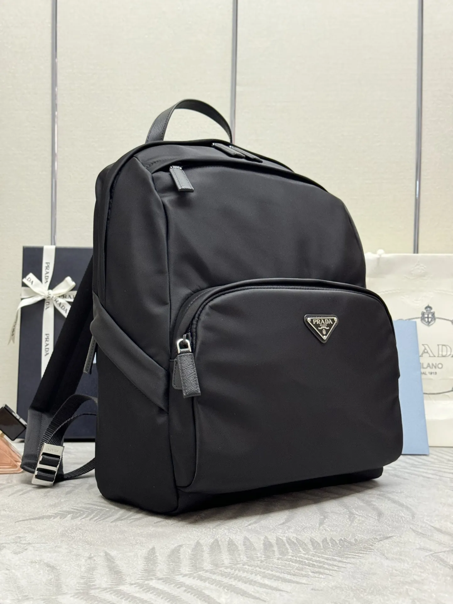Prada Nylon Triangle Logo Backpack D70016418 — view 3