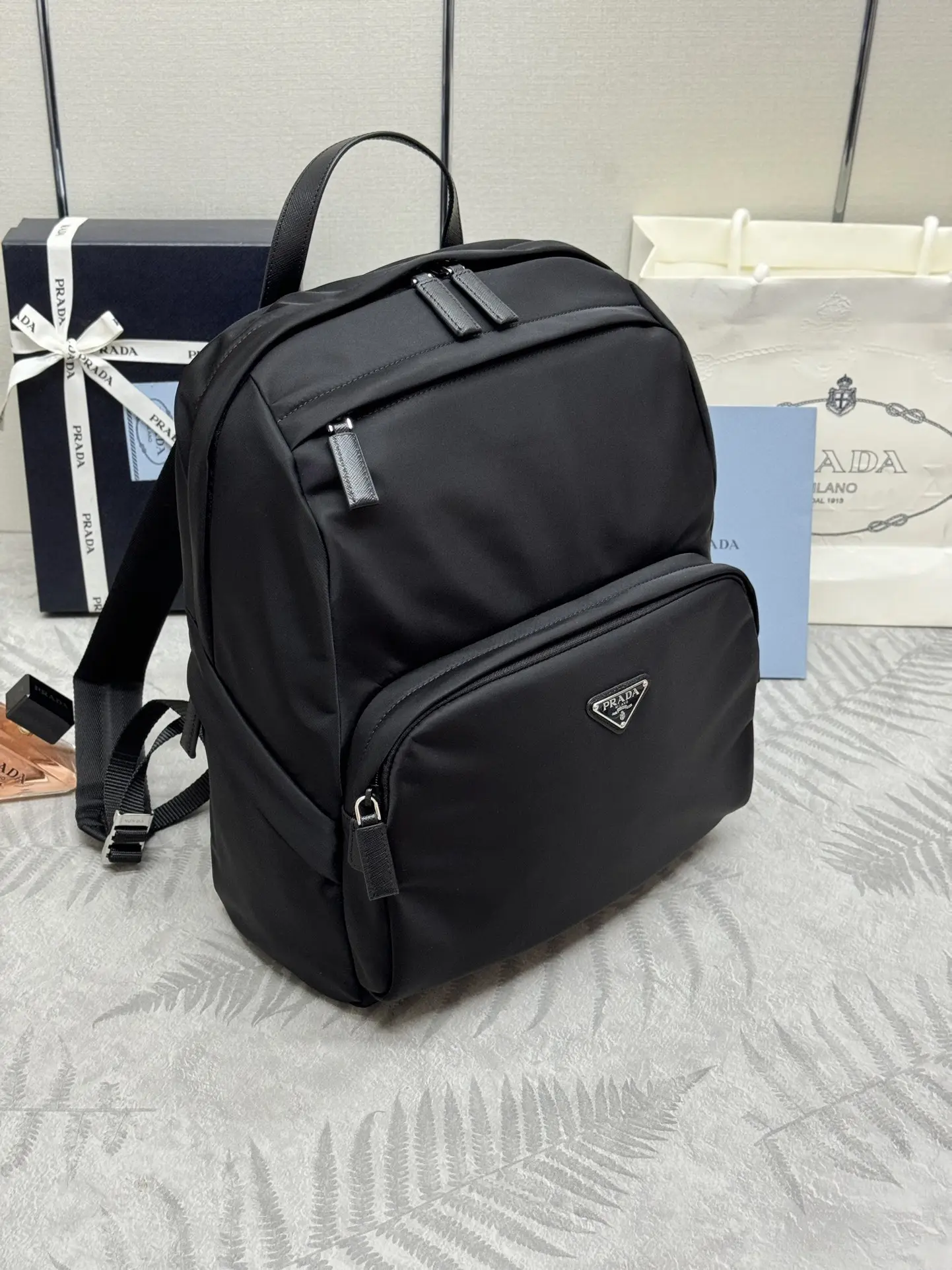 Prada Nylon Triangle Logo Backpack D70016418 — view 4