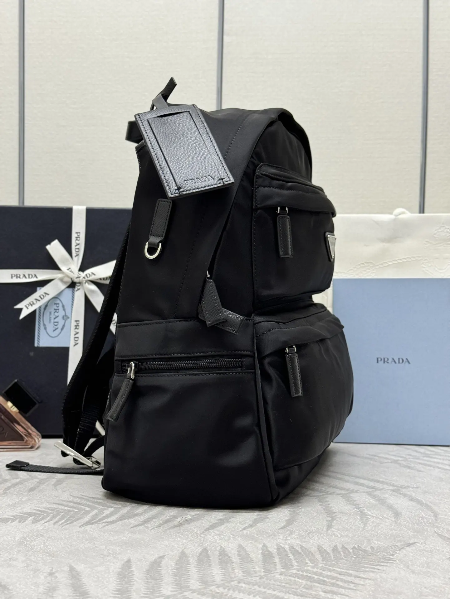 Prada Re-Nylon Saffiano Trim Backpack D70016419 — view 2