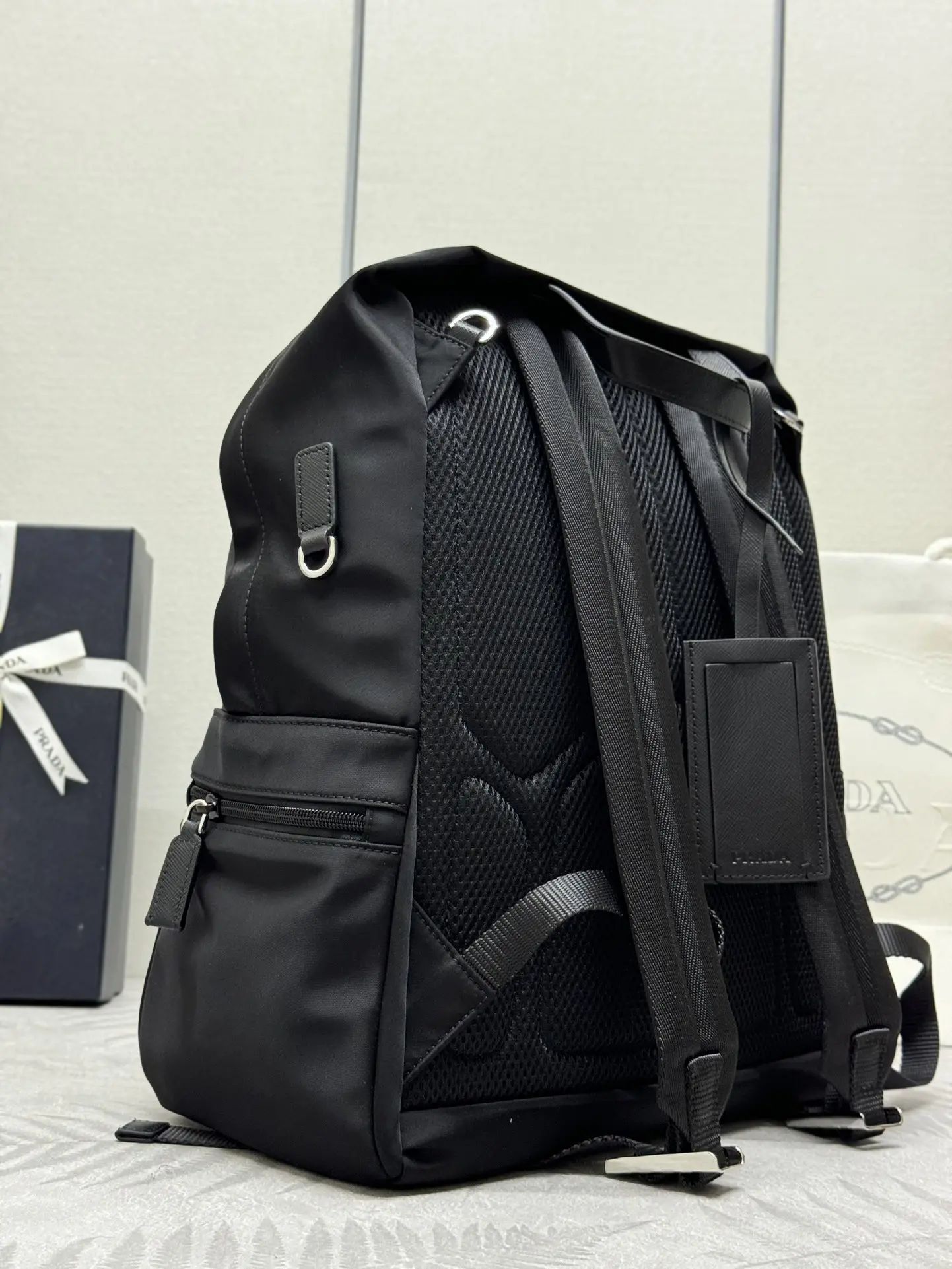 Prada Re-Nylon Saffiano Trim Backpack D70016419 — view 3