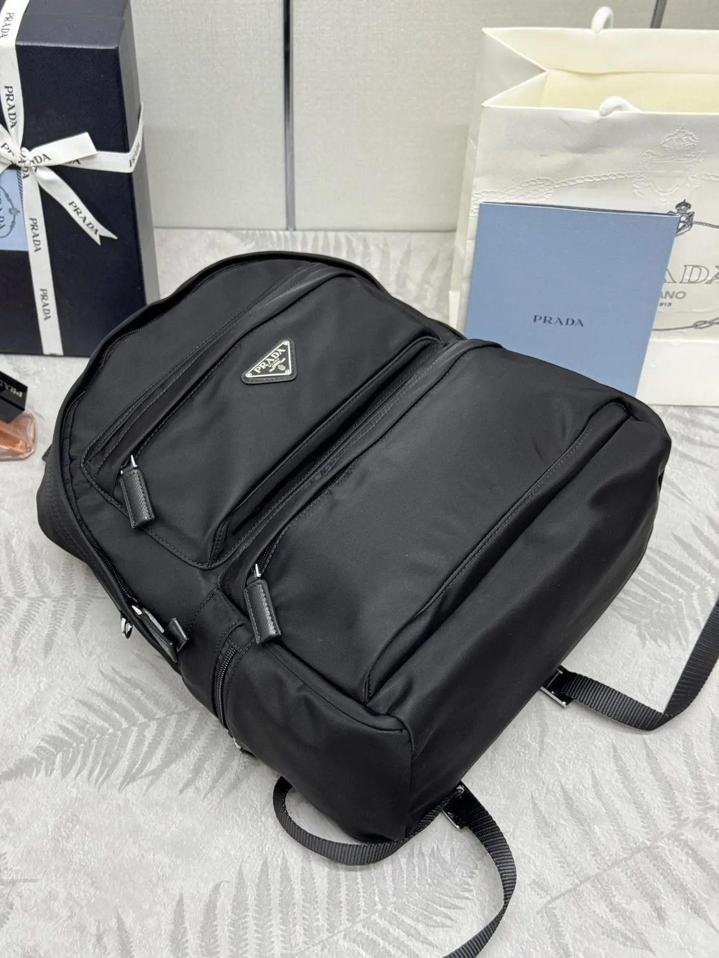 Prada Re-Nylon Saffiano Trim Backpack D70016419 — view 5