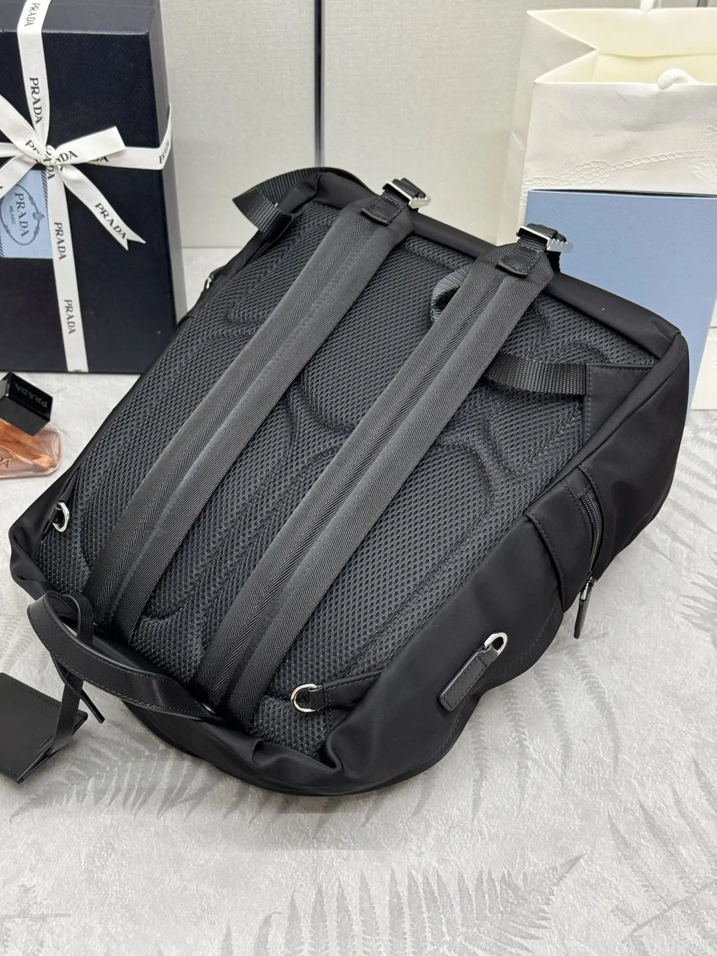 Prada Re-Nylon Saffiano Trim Backpack D70016419 — view 7