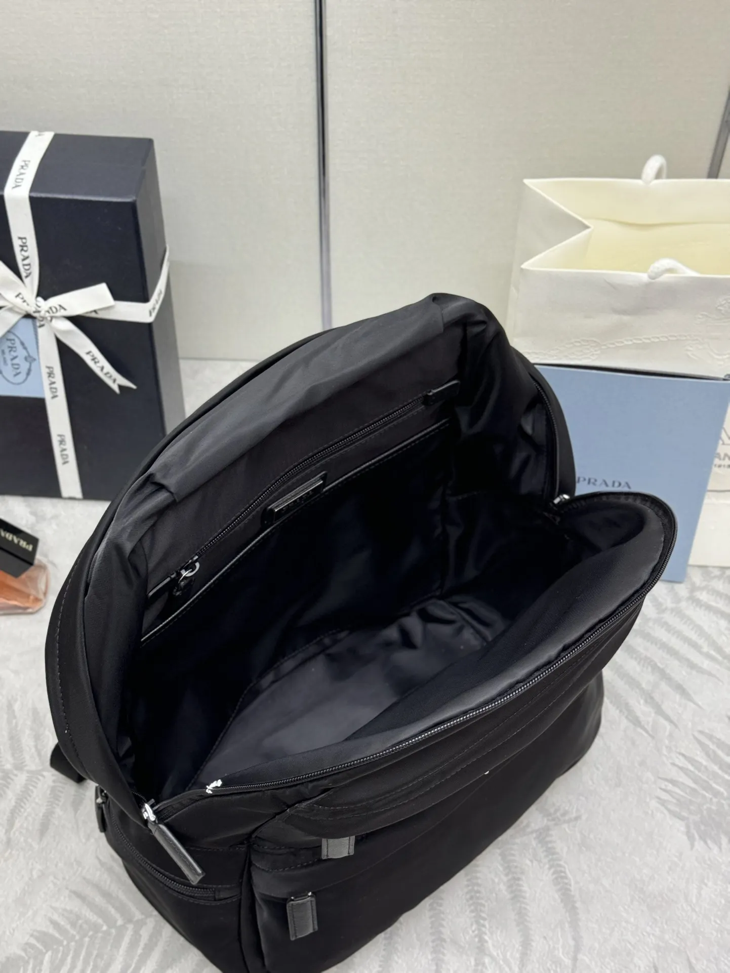 Prada Re-Nylon Saffiano Trim Backpack D70016419 — view 8