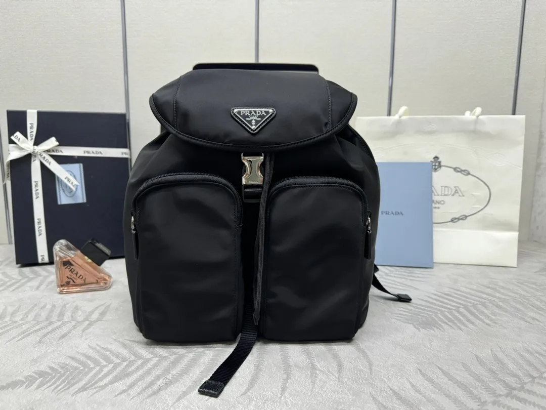 Nylon Backpack with Enamel Logo D62016420