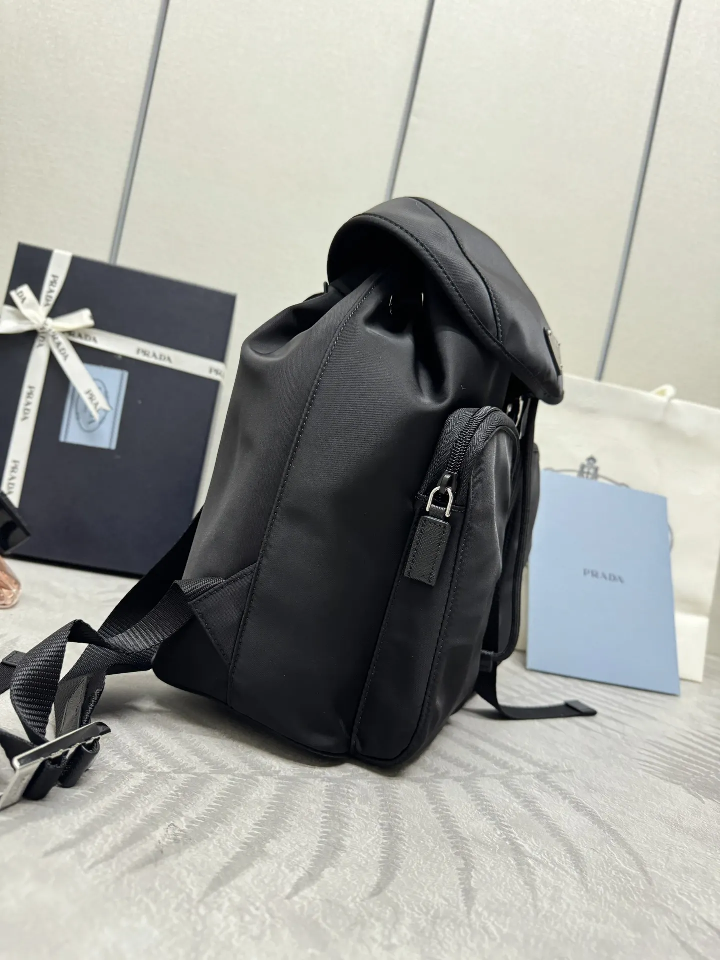 Nylon Backpack with Enamel Logo D62016420 — view 5