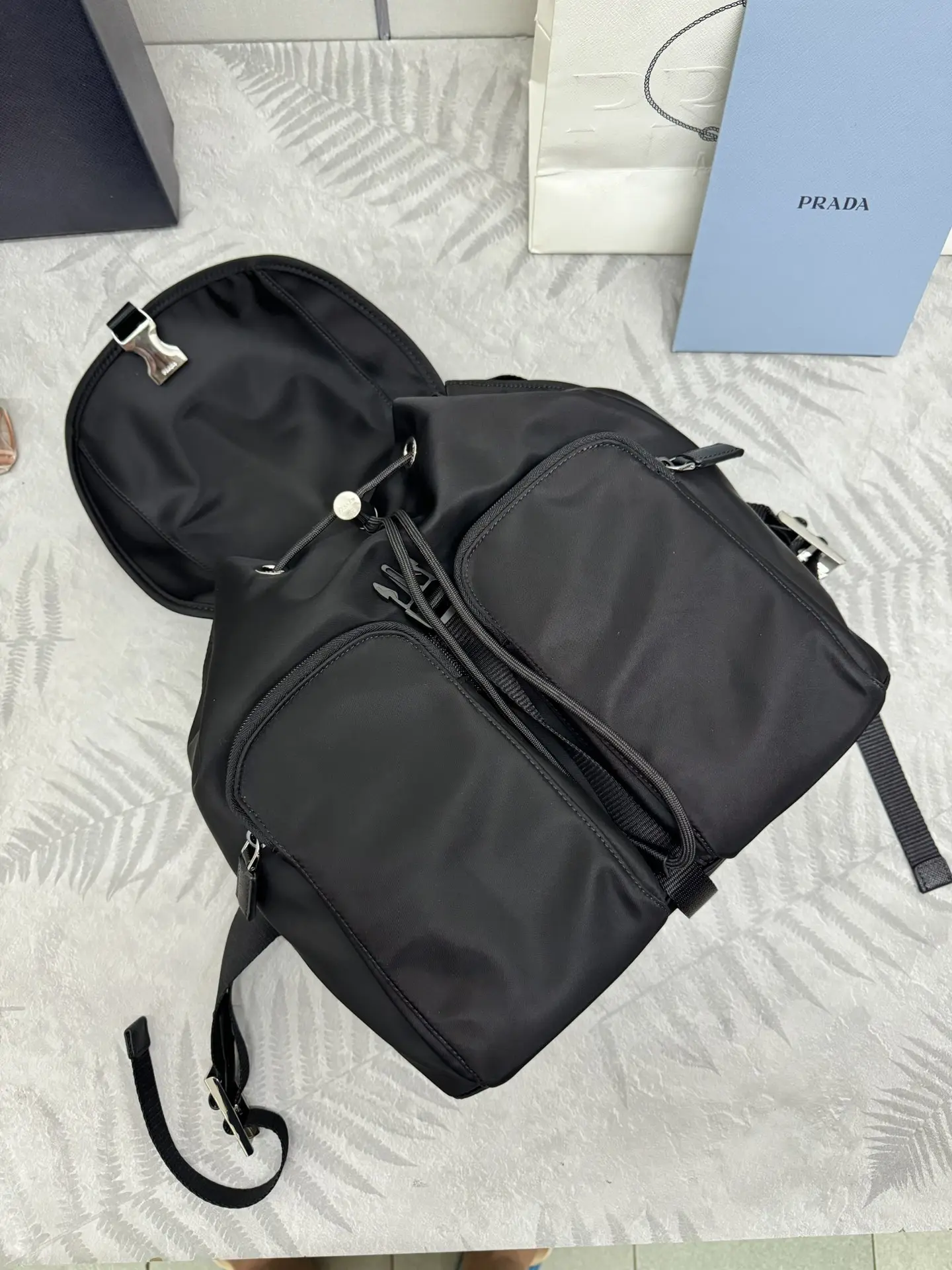 Nylon Backpack with Enamel Logo D62016420 — view 7