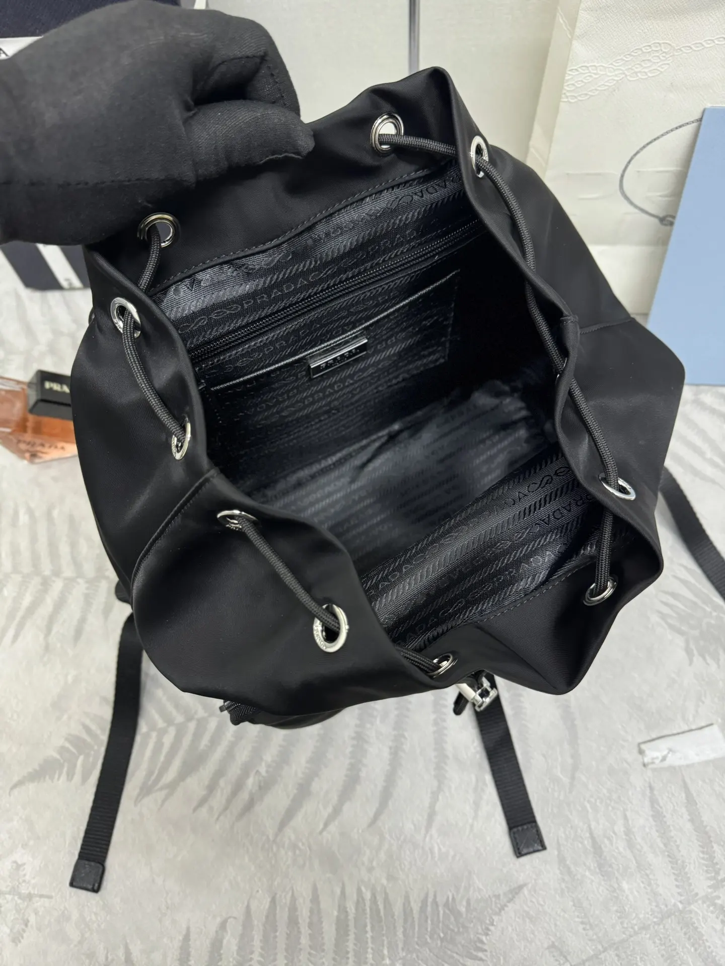 Nylon Backpack with Enamel Logo D62016420 — view 8