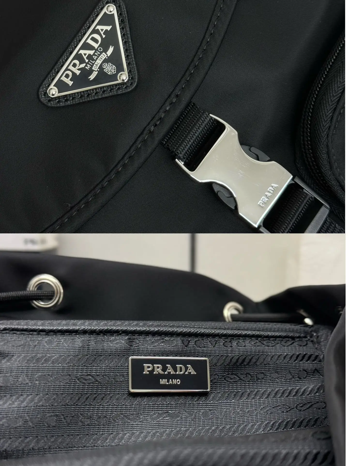 Nylon Backpack with Enamel Logo D62016420 — view 9