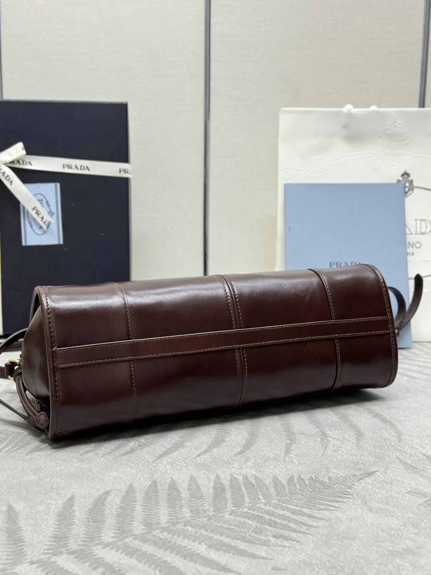 Prada Soft Lux Leather Shoulder Bag D104016424 — view 4